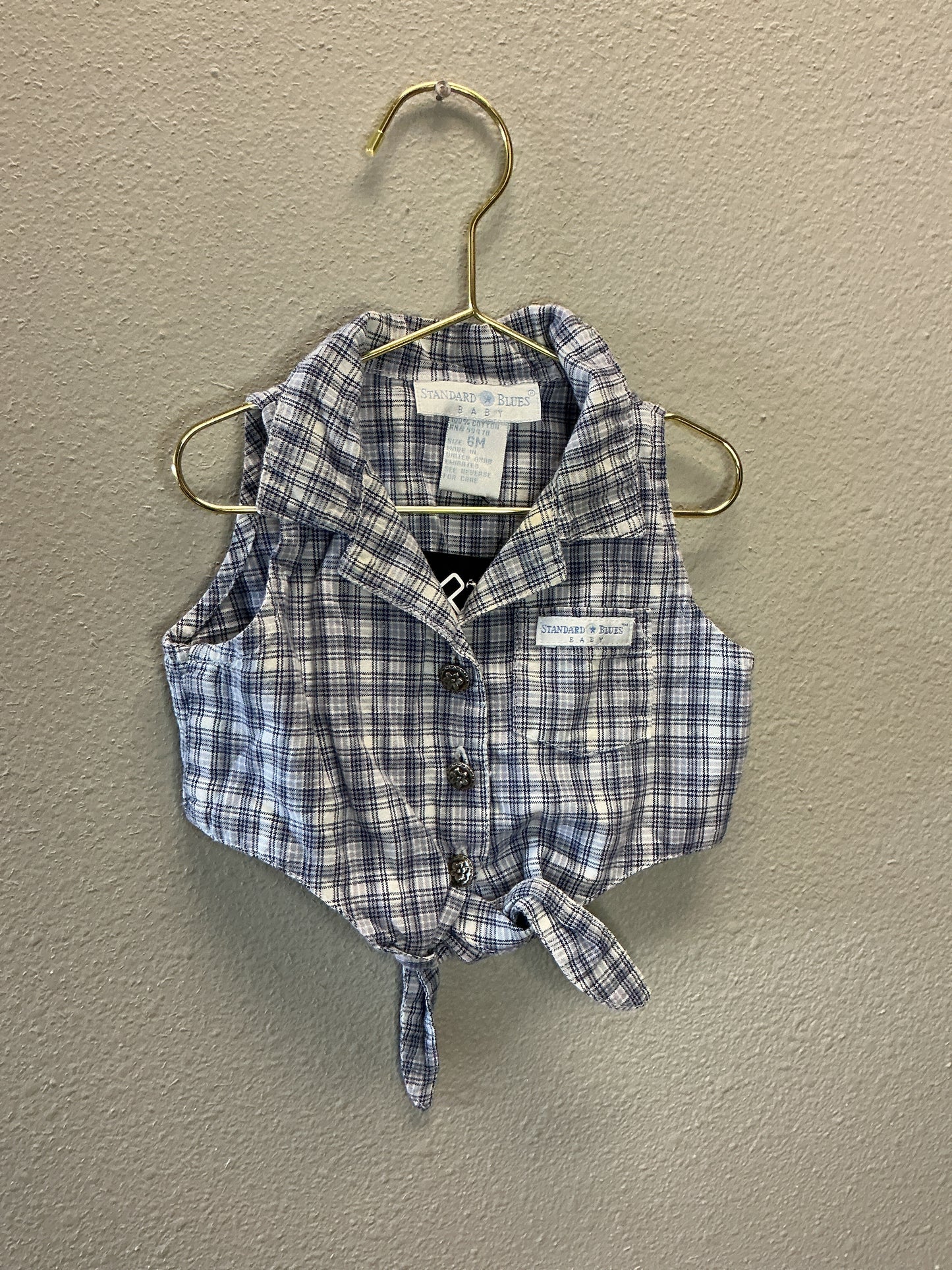 Vintage 6m Standard Blues Crop Tank