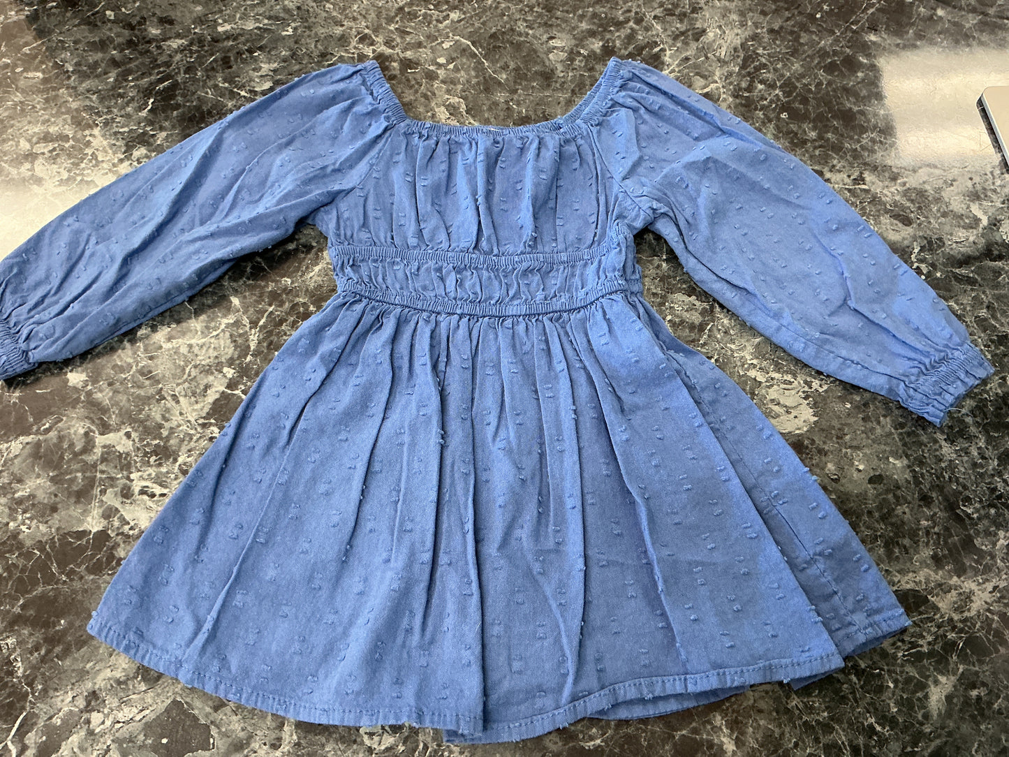 18m Blue Long Sleeve Dress
