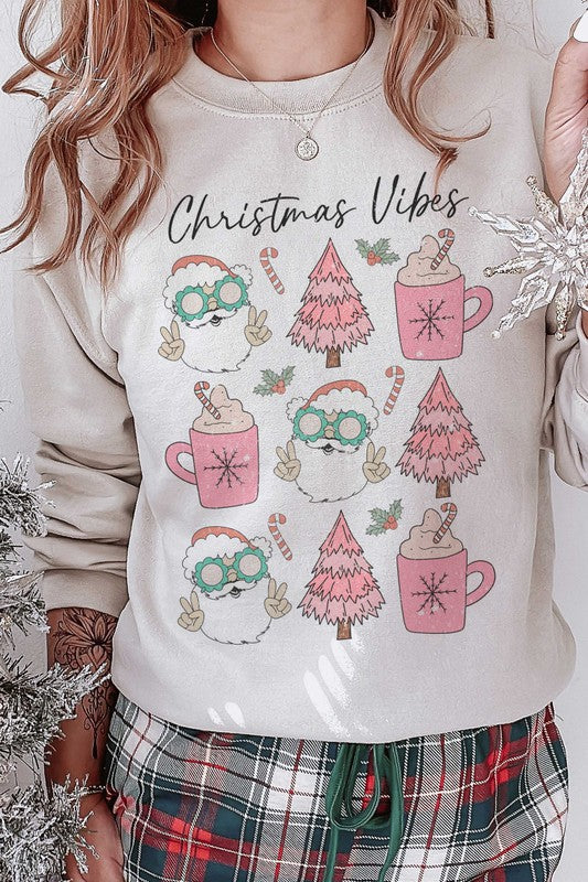 CHRISTMAS VIBES Graphic Sweatshirt