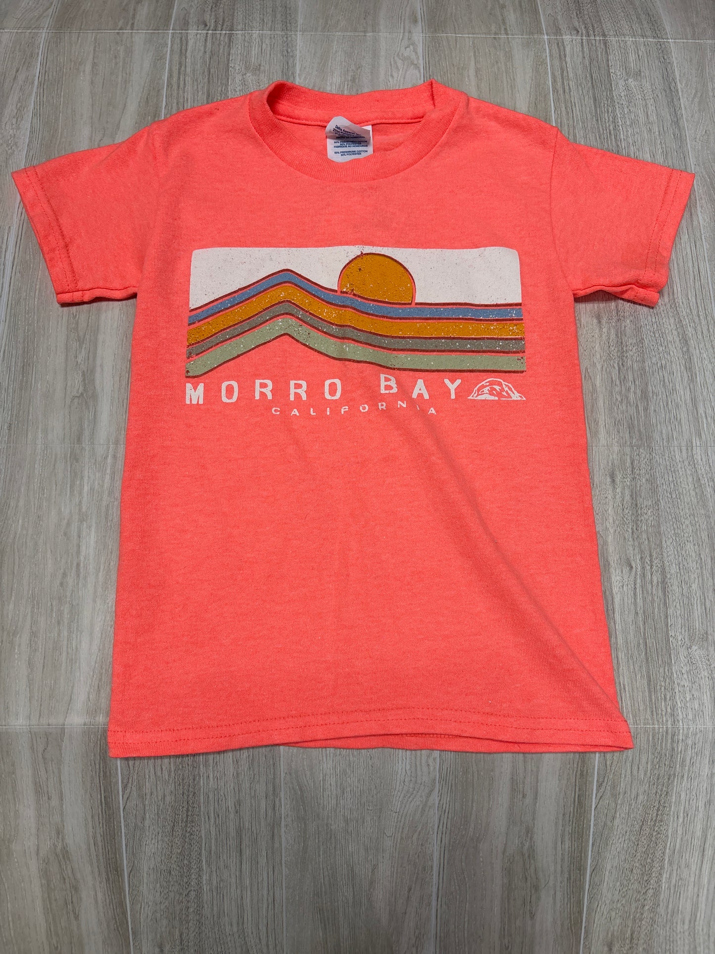 5T Neon Peach Morro Bay Graphic Tee