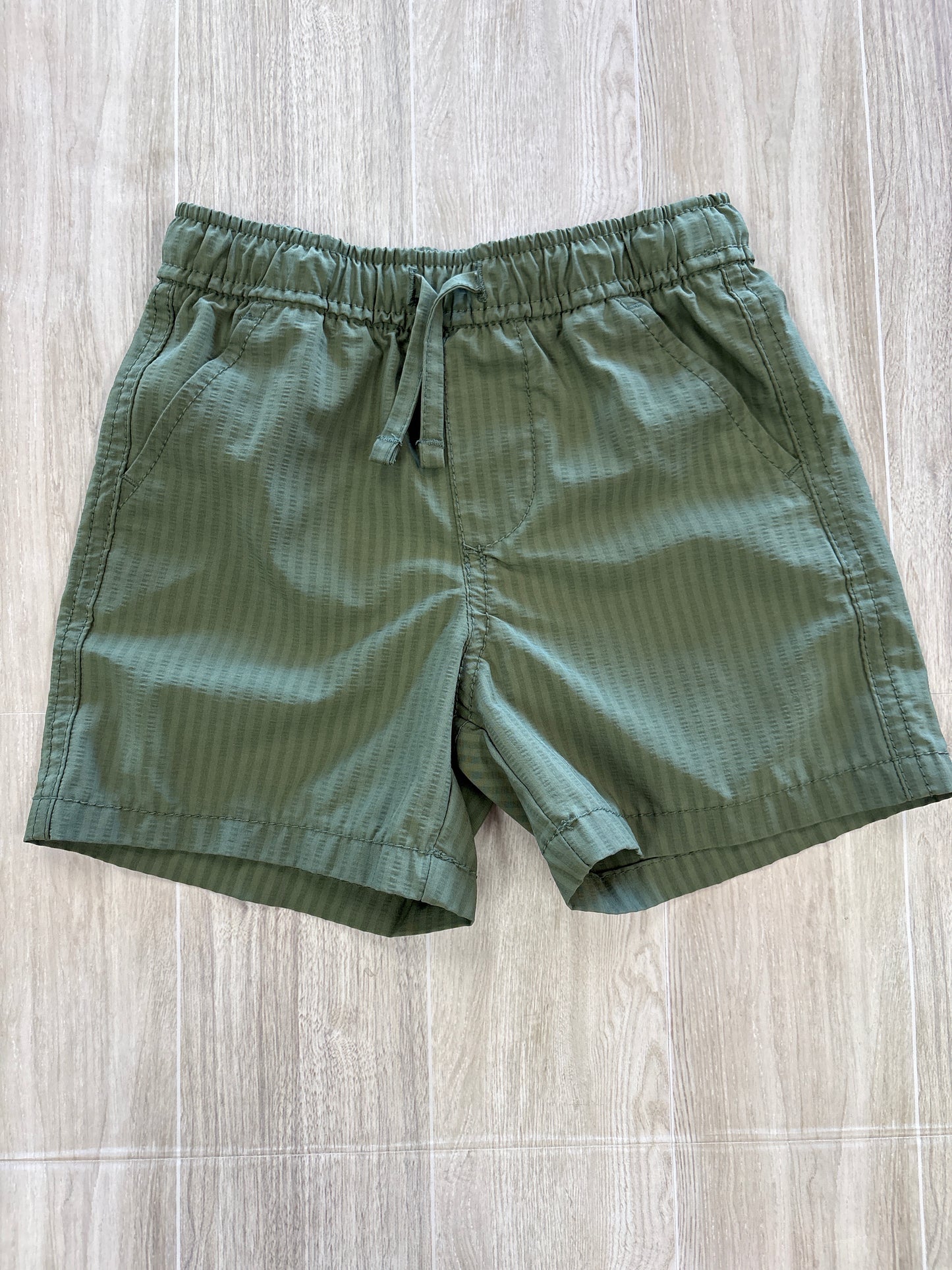 3T Olive Striped Active Short