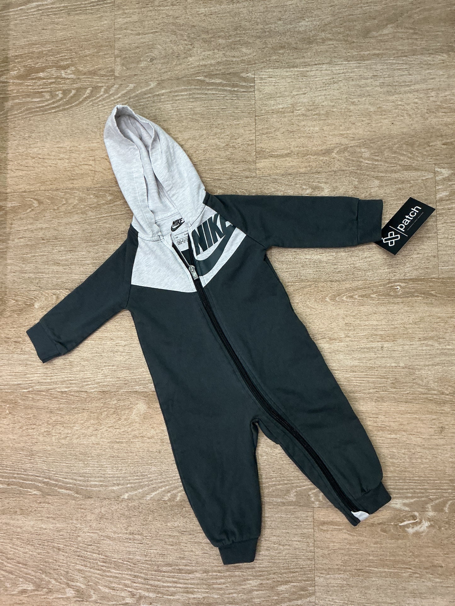 12m Nike Grey Hooded Romper