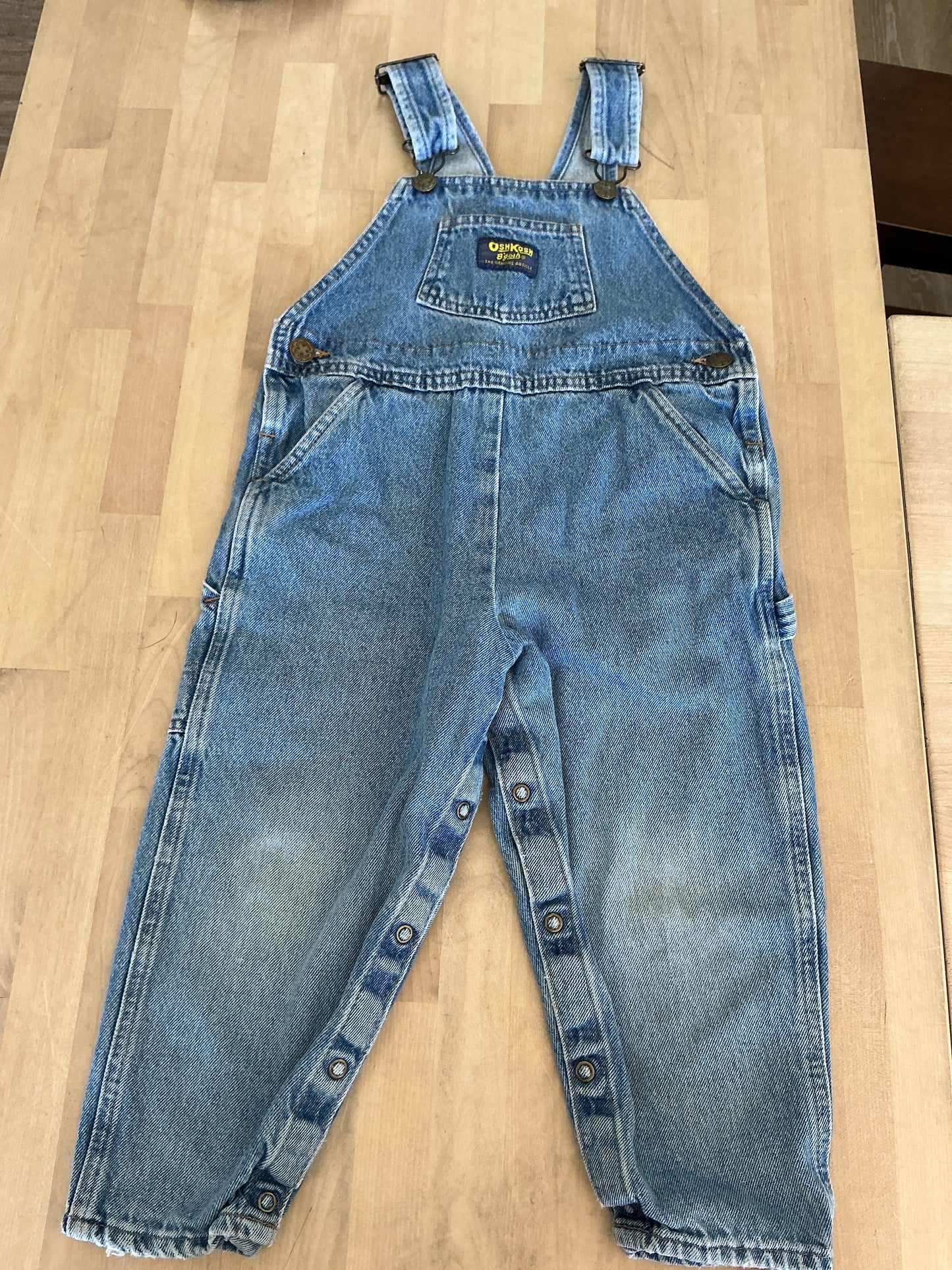 VINTAGE 4T OshKosh Button Light Wash Overall