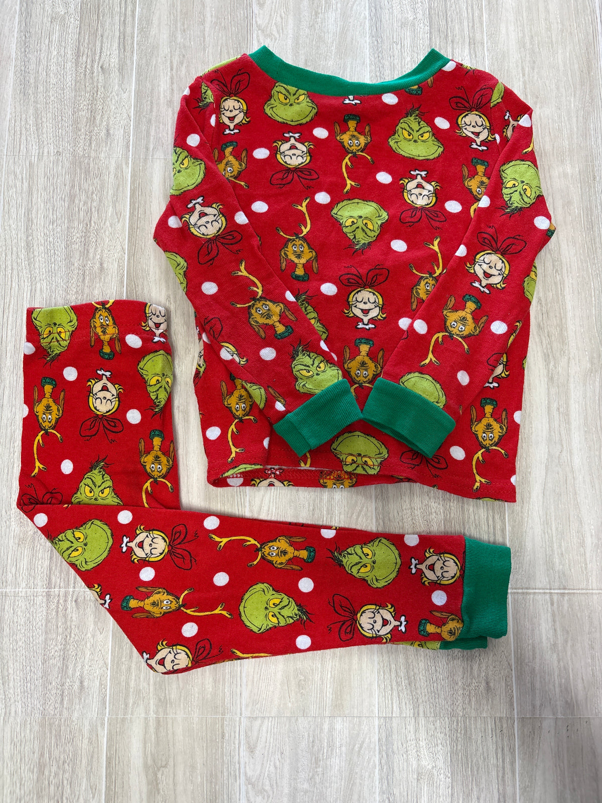 3T Red/Green Grinch Pajama Set