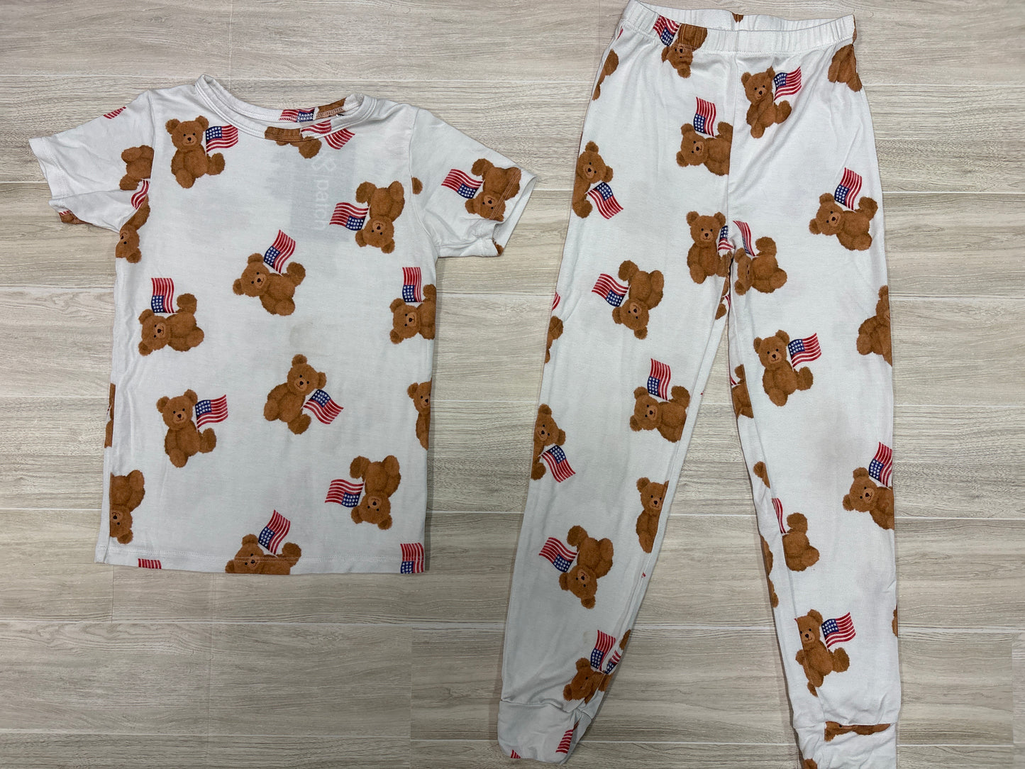 5T American Flag Bear 2 Piece Lounge Set