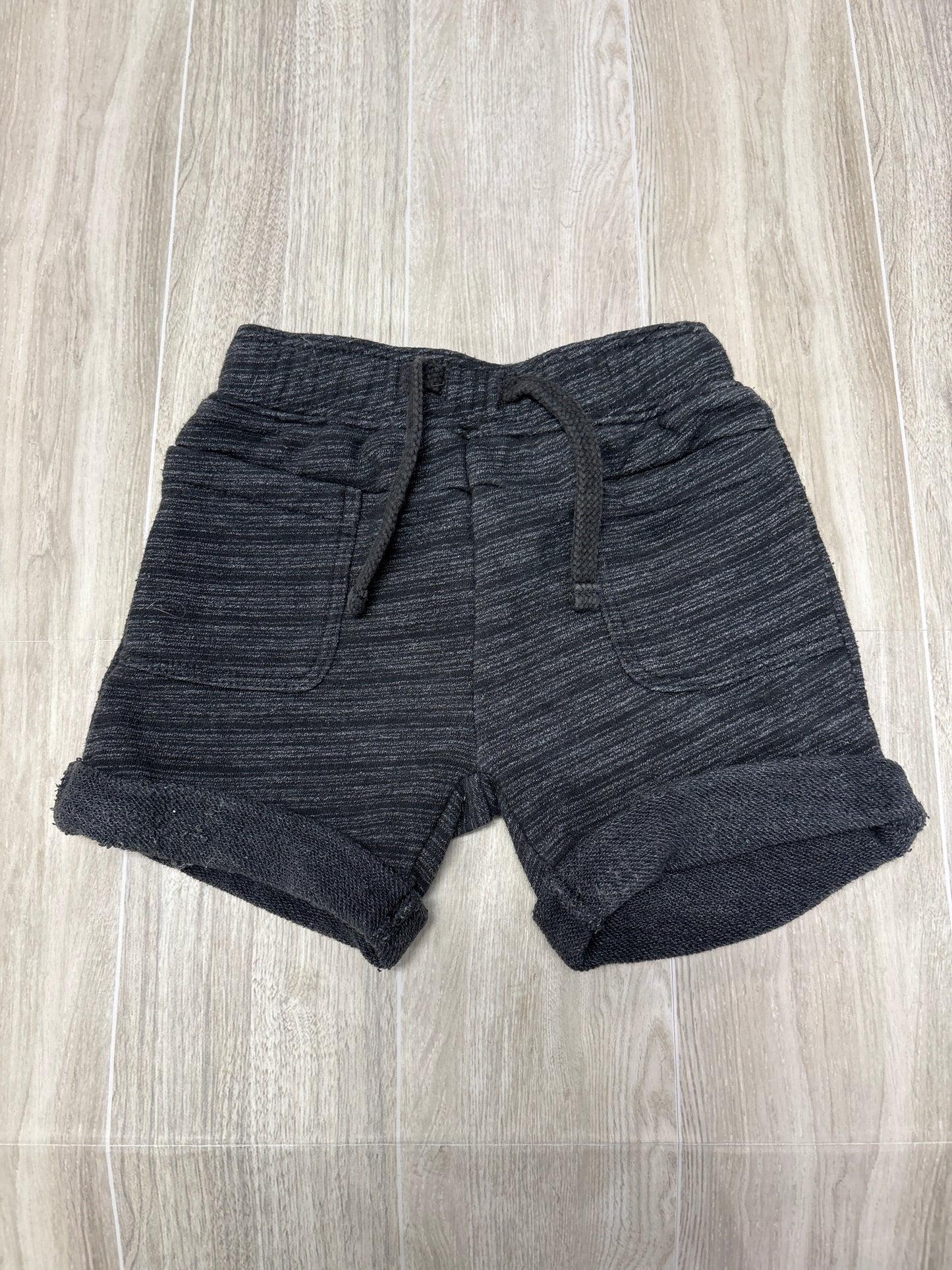 6-12m Heathered Grey Pocket Soft Shorts