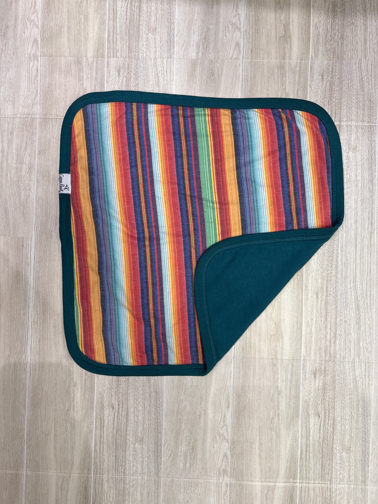 Copper Pearl Burp Cloth - Sarape Striped