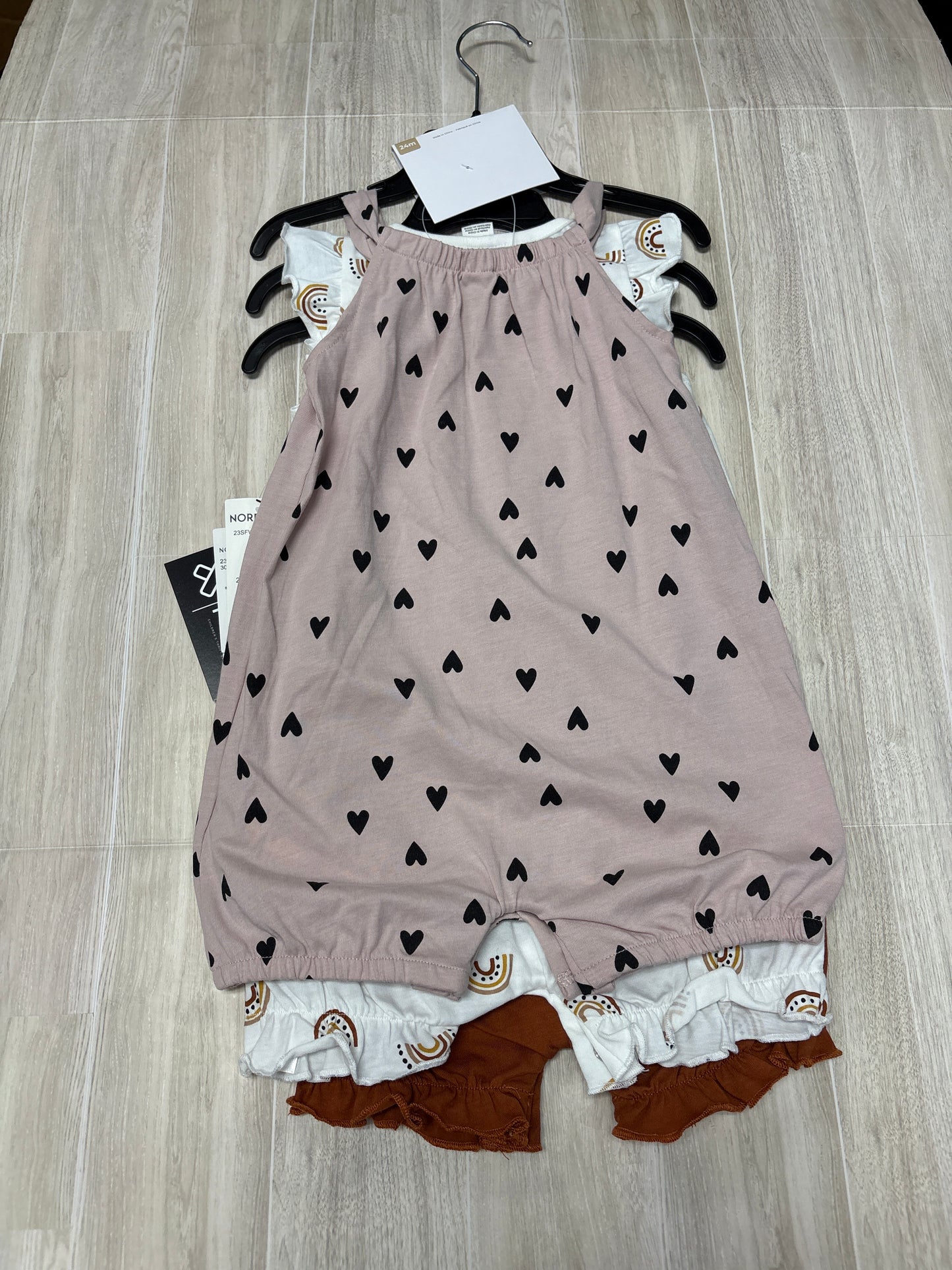 NWT 24m 3 Pack Shortie Tank Rompers