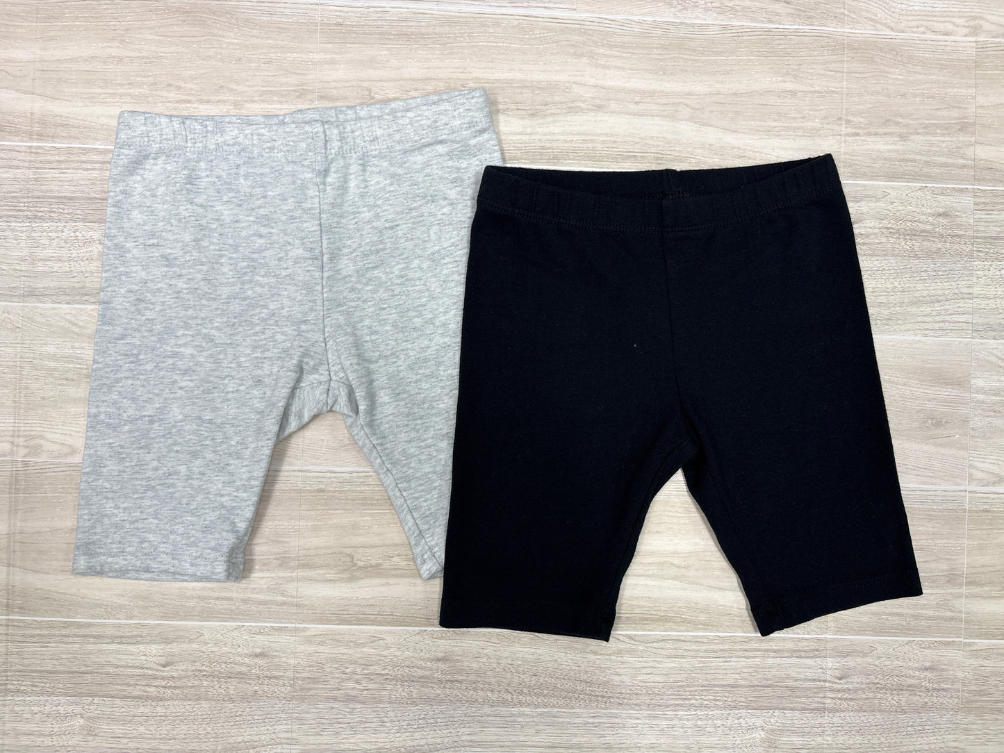 4T Long Biker Short 2 Pack Black/Grey