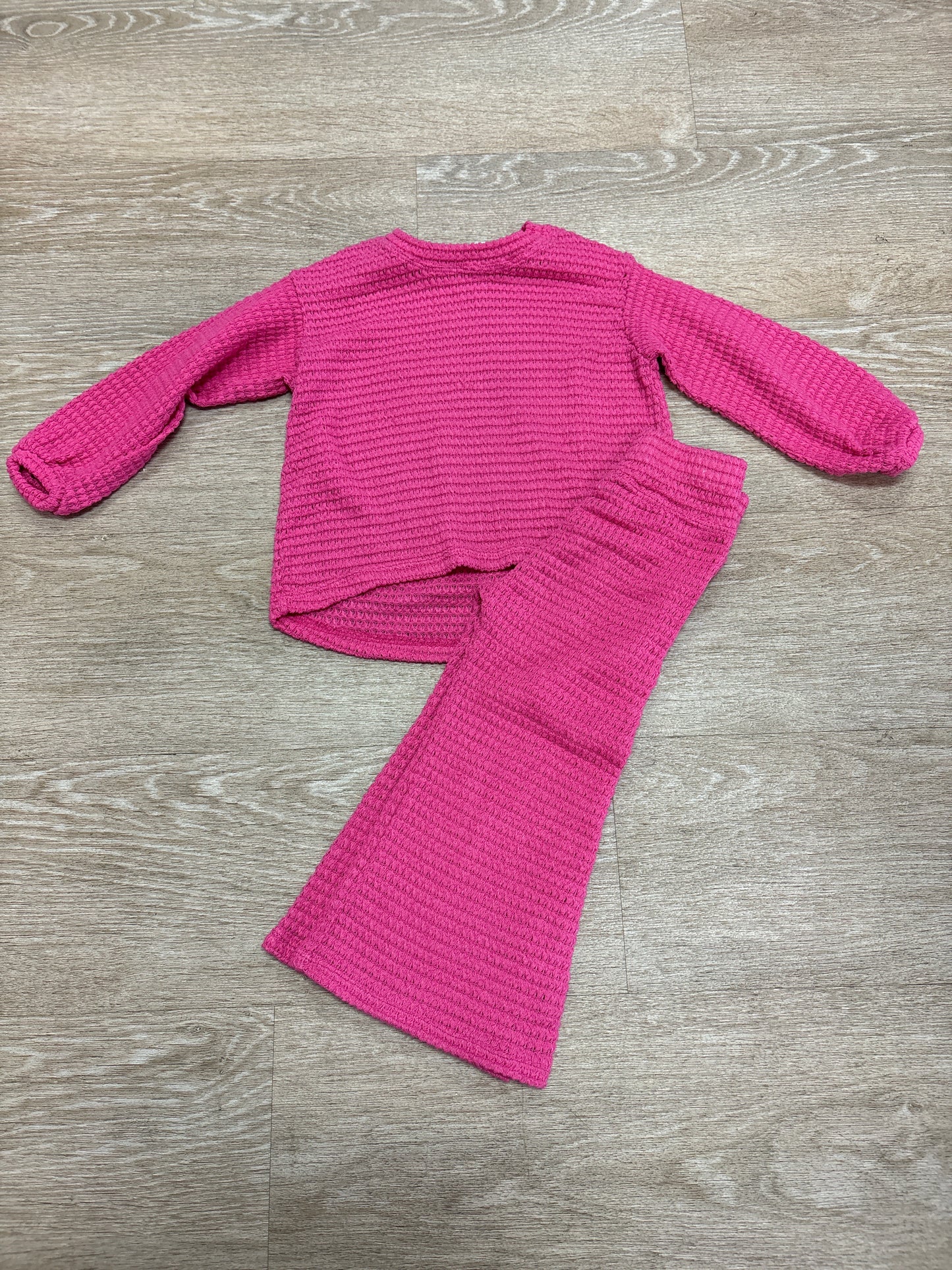 2T Handmade Pink Knit 2 Piece Set