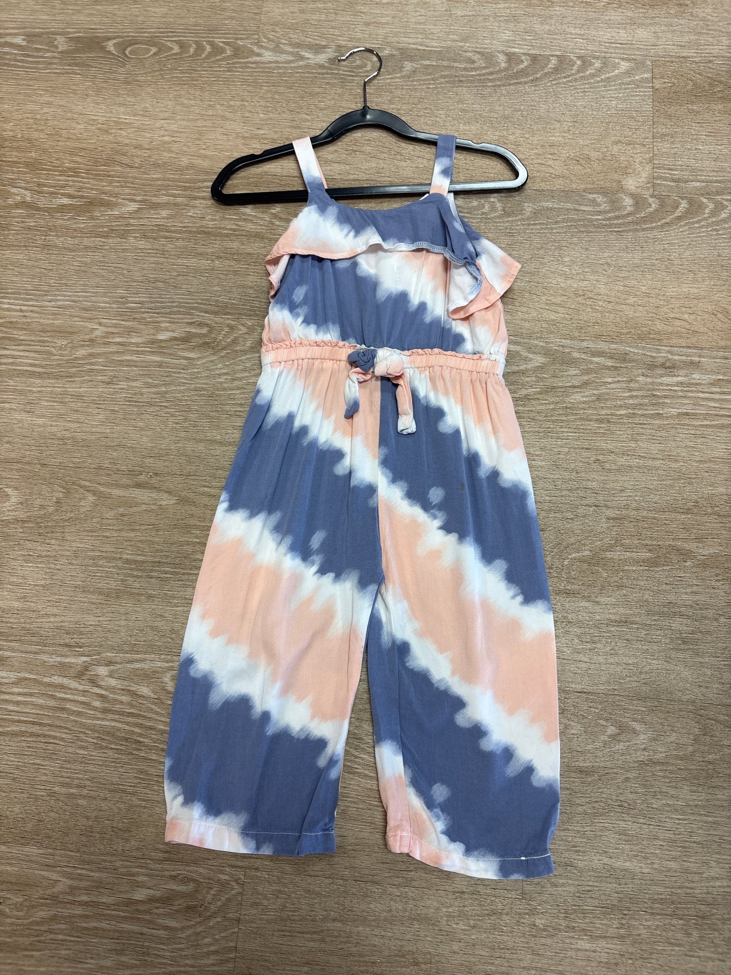 4T Pink/Blue Dyed Jumpsuit