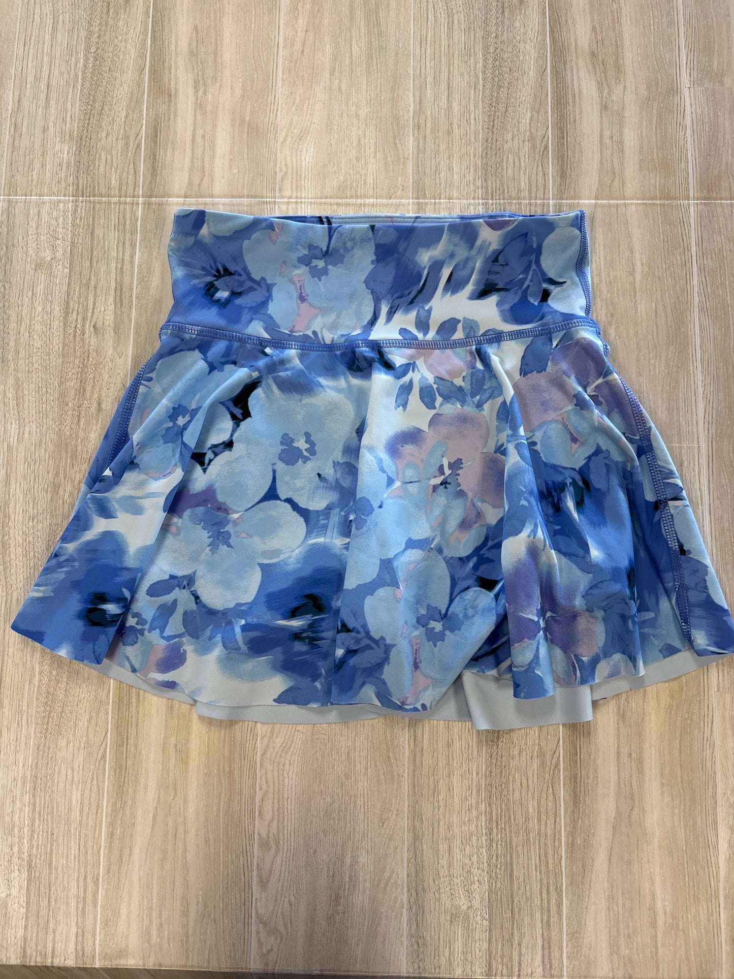 8 Blue Floral Athletic Skort