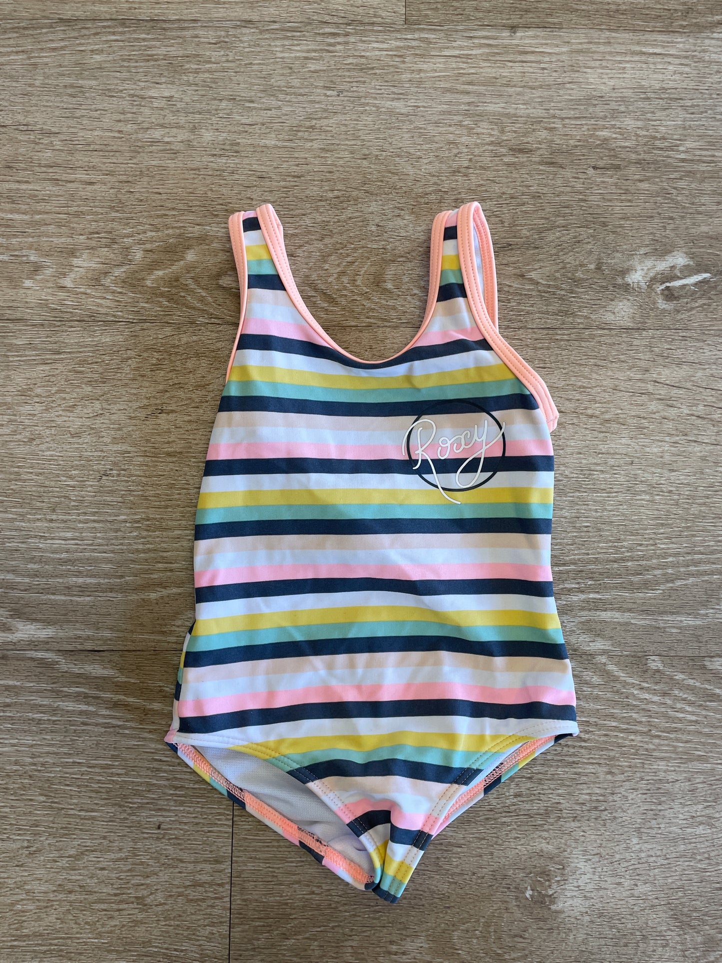 2T Pastel Striped Swimsuit