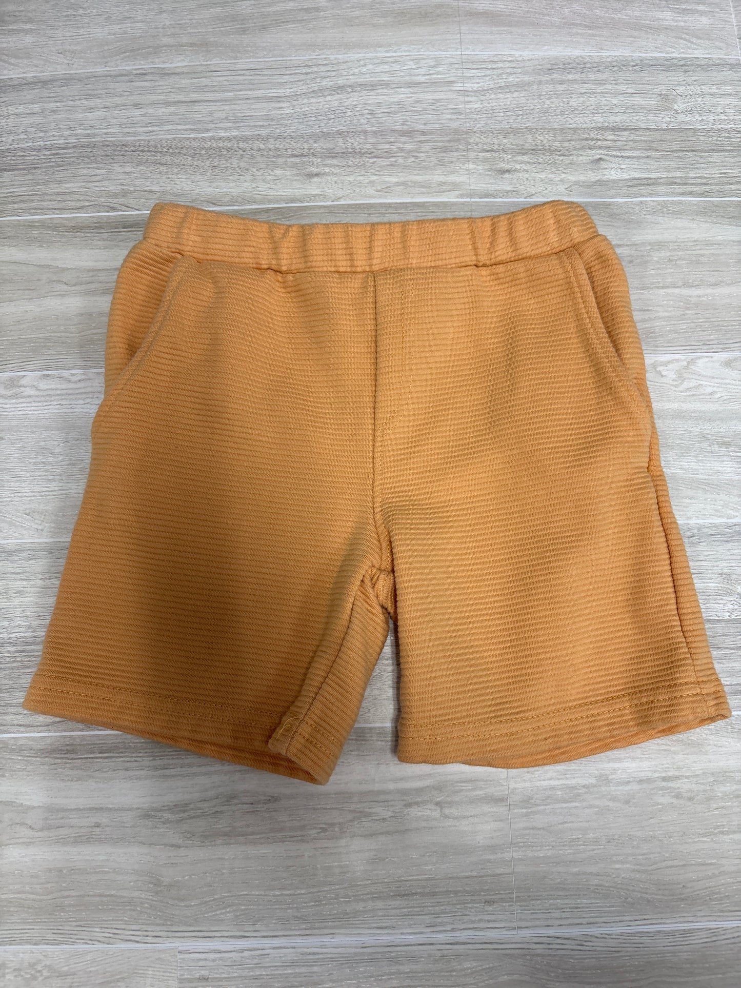 4T Orange Ribbed Pull On Shorts