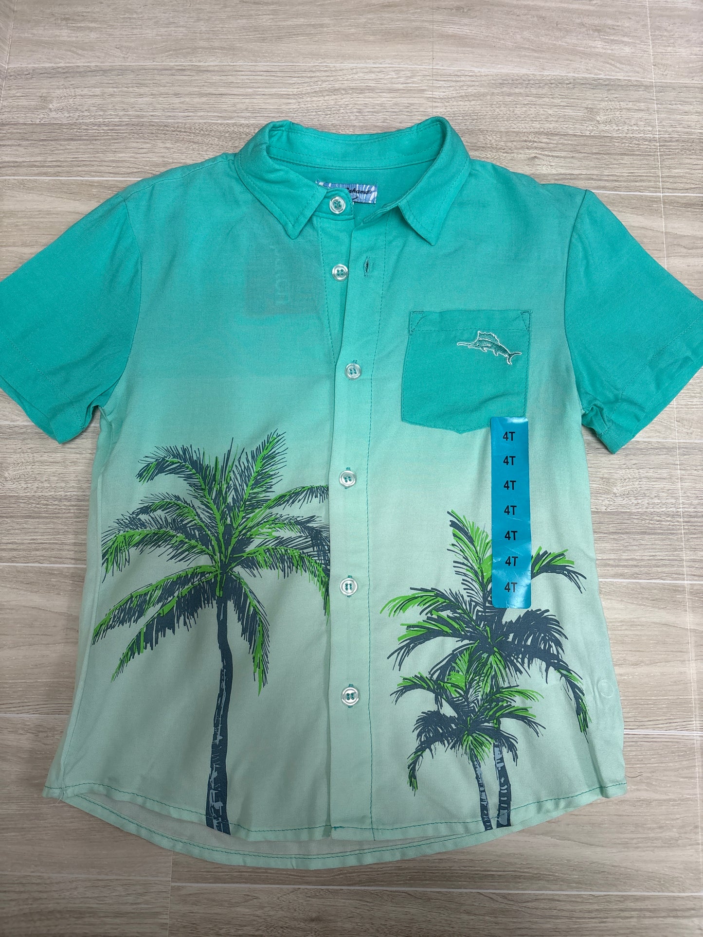 NWT Tommy Bahama Palm Blue Button Up