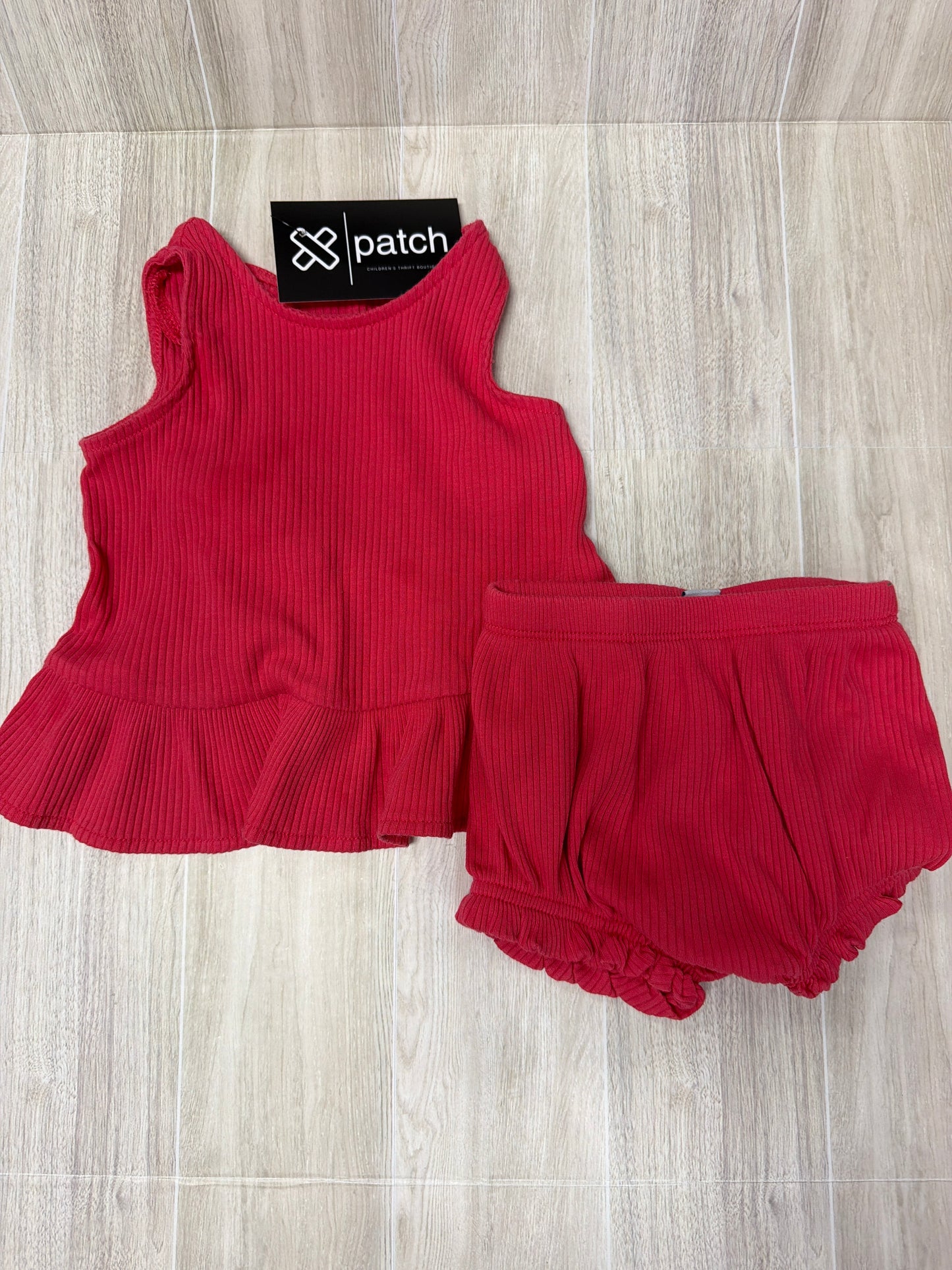 12-18m Red Tank + Bloomers Set - Blemish