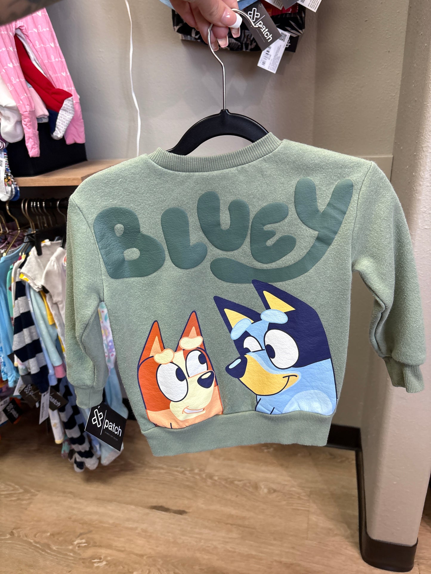 2T Olive Bluey Pullover