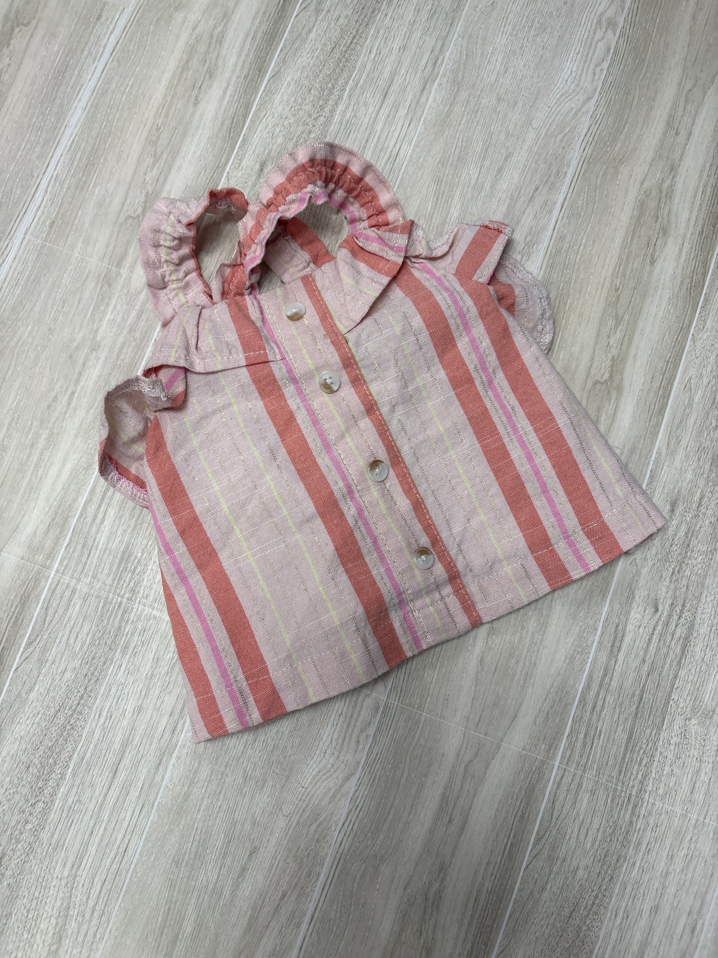 2T Pastel Glitter Striped Tank