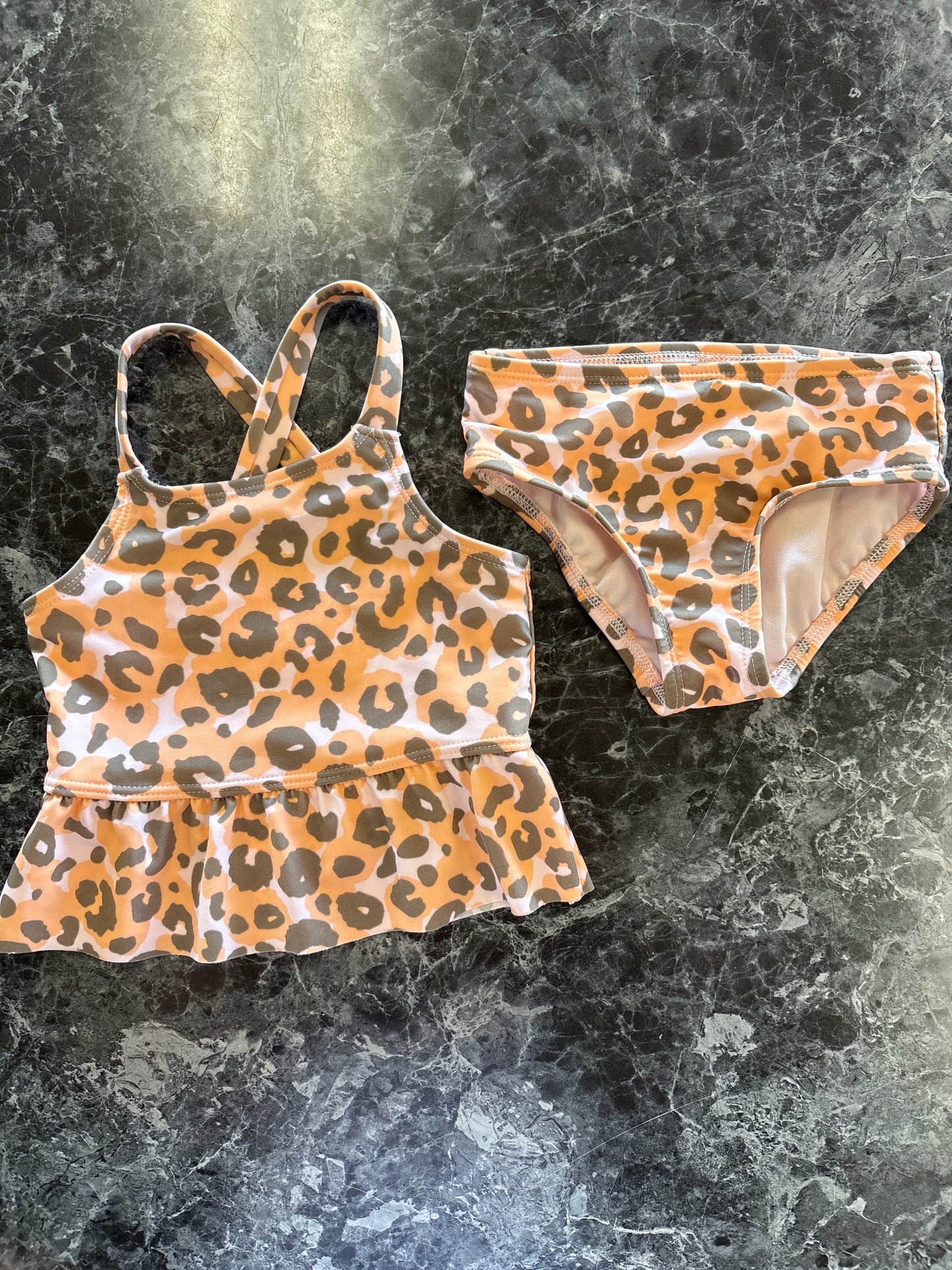 18m Peach Cheetah Swim Suit