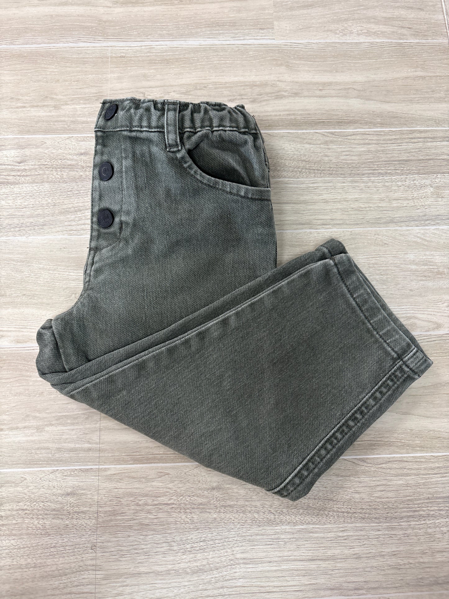 2T Olive Denim Button Denim