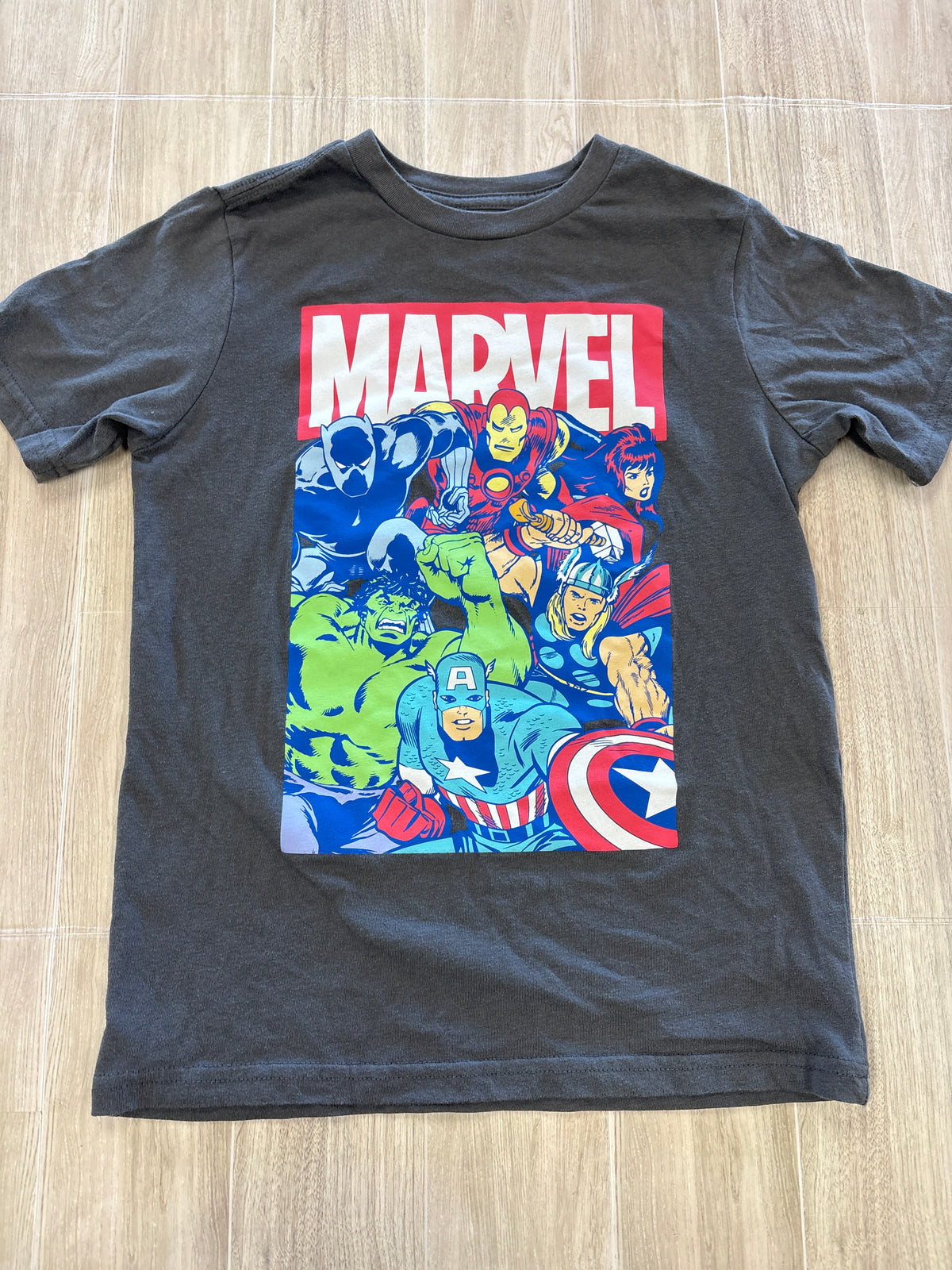 8 Charcoal Grey Marvel Graphic Tee