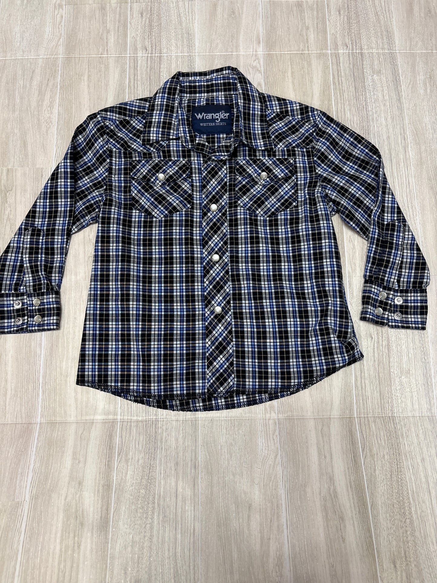 2T Wrangler Dark Plaid Pearl Snap