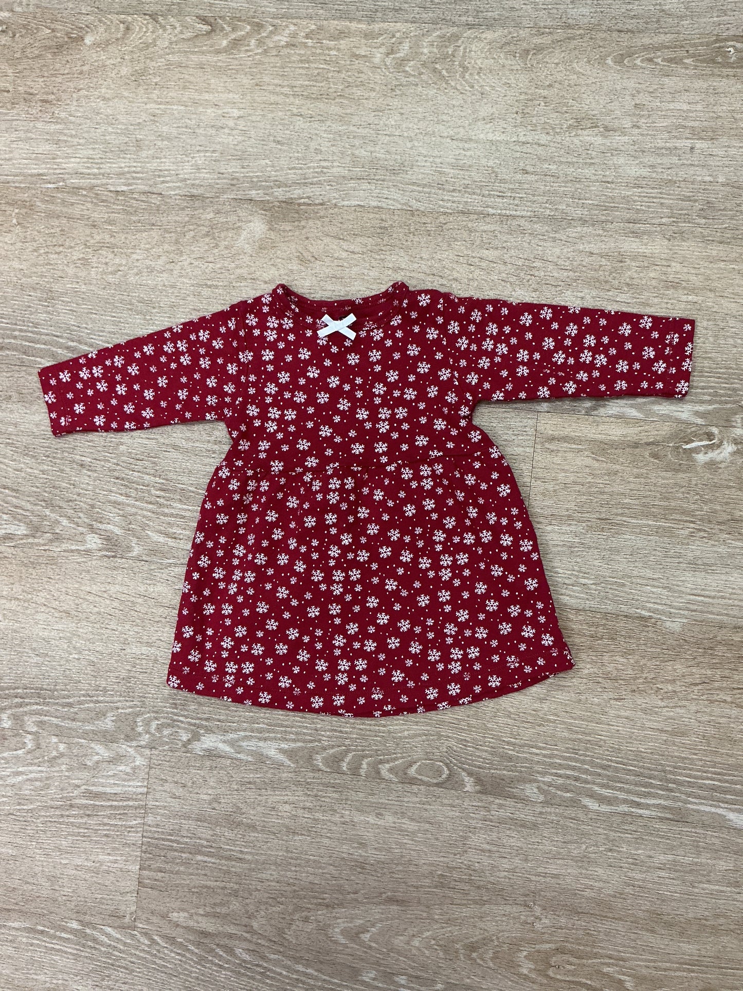 9-12m Long Sleeve Holiday Dress - Red Checkered