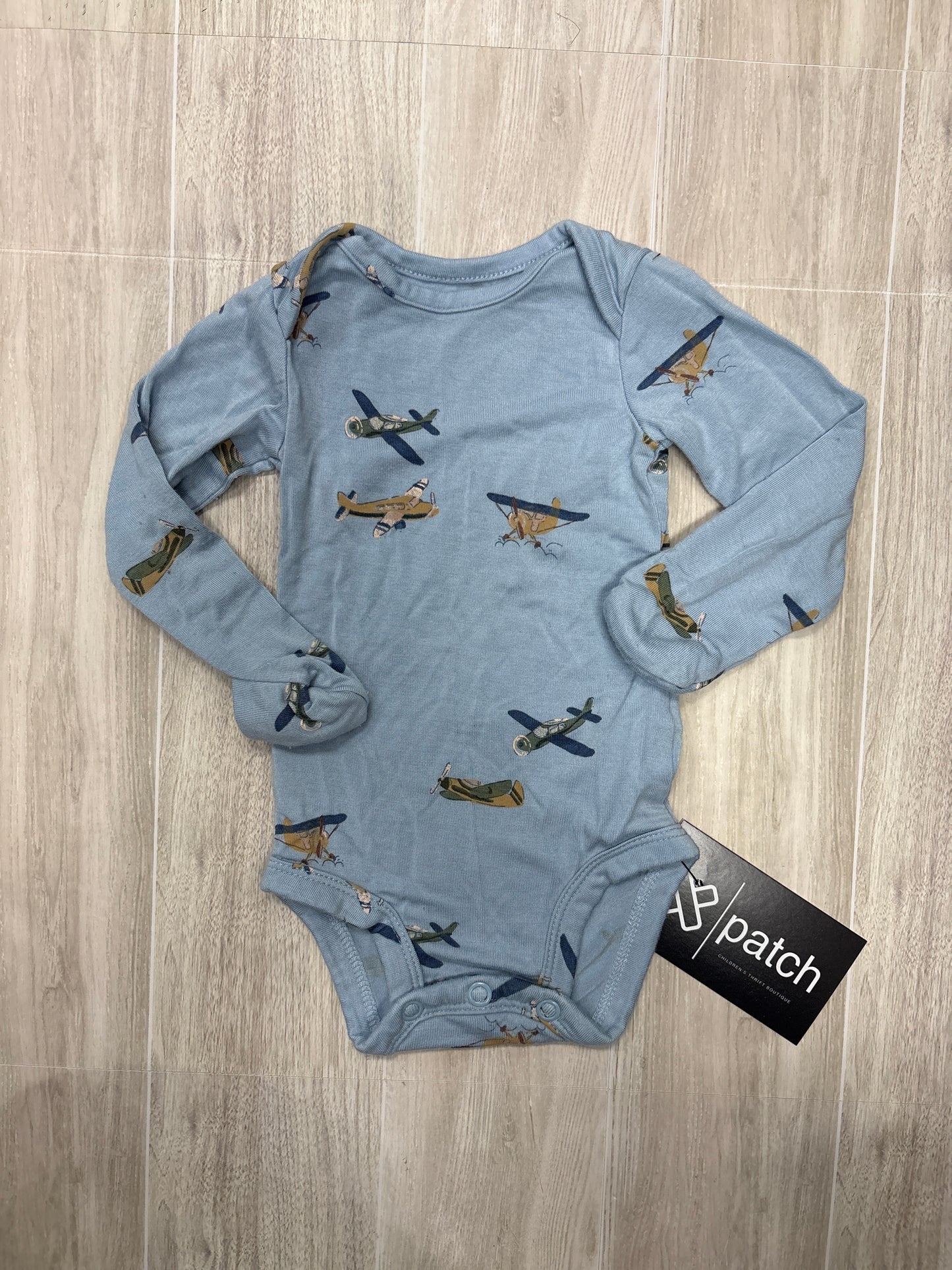 Newborn Blue Airplane Onesie