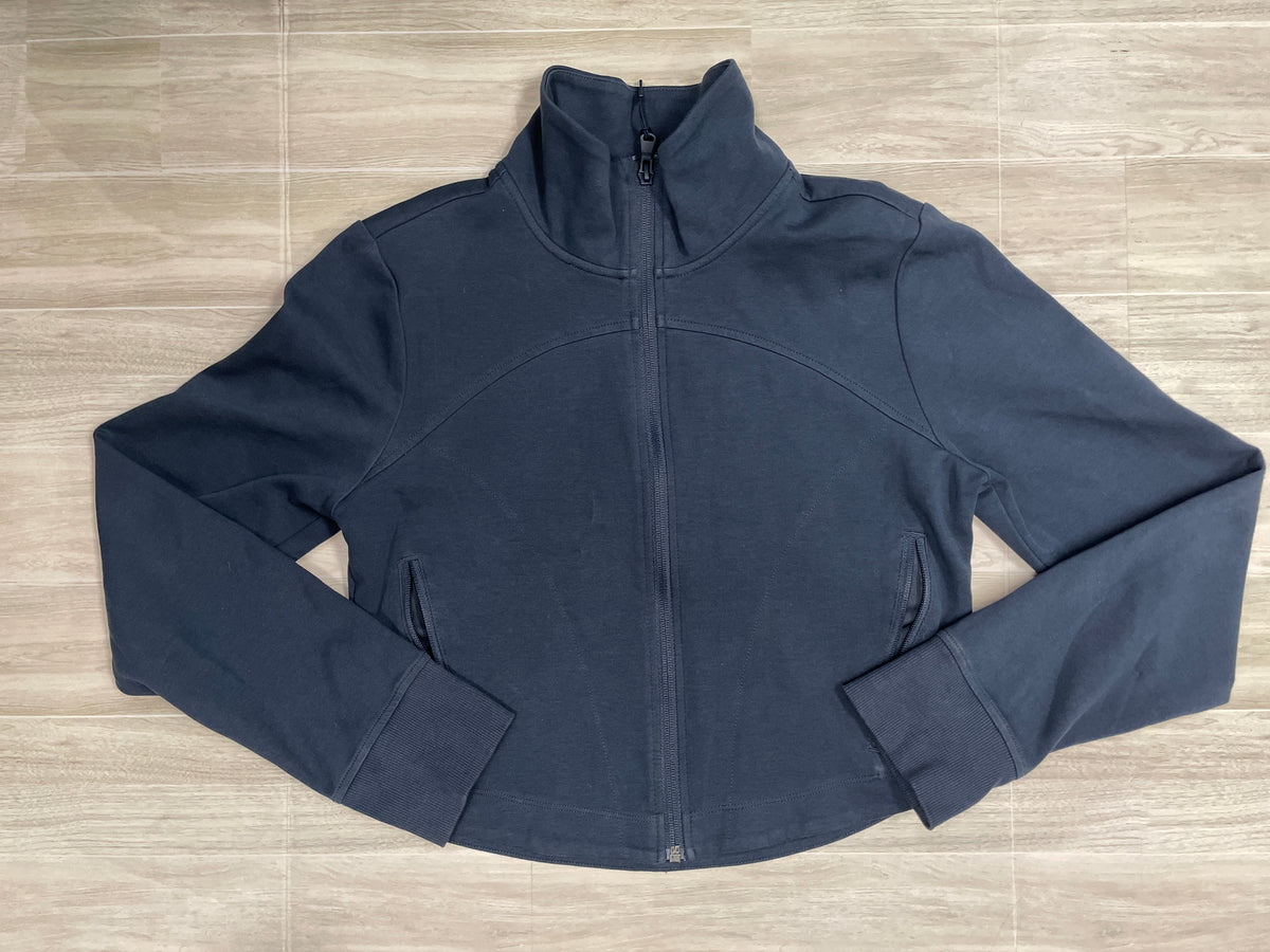 Womens Medium Dark Navy Active Zip Up Jacket