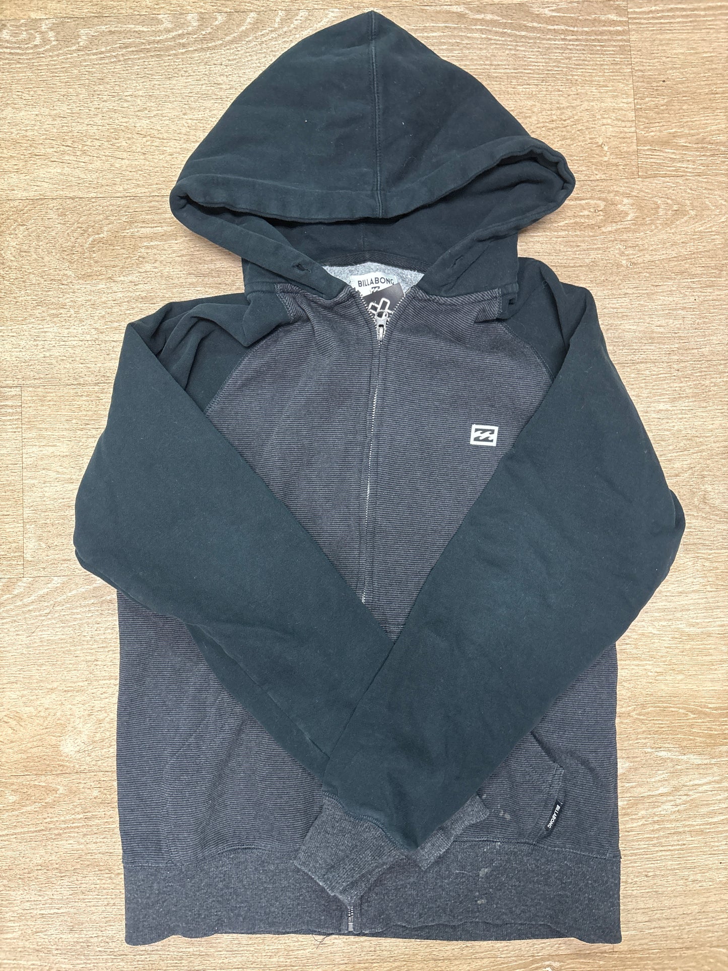 Womens Small Billabong Black/Grey Zip Up Hoodie