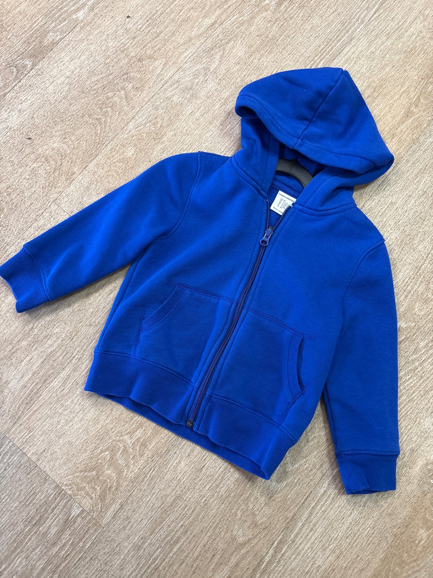 3T Cobalt Blue Hooded Zip Up Jacket