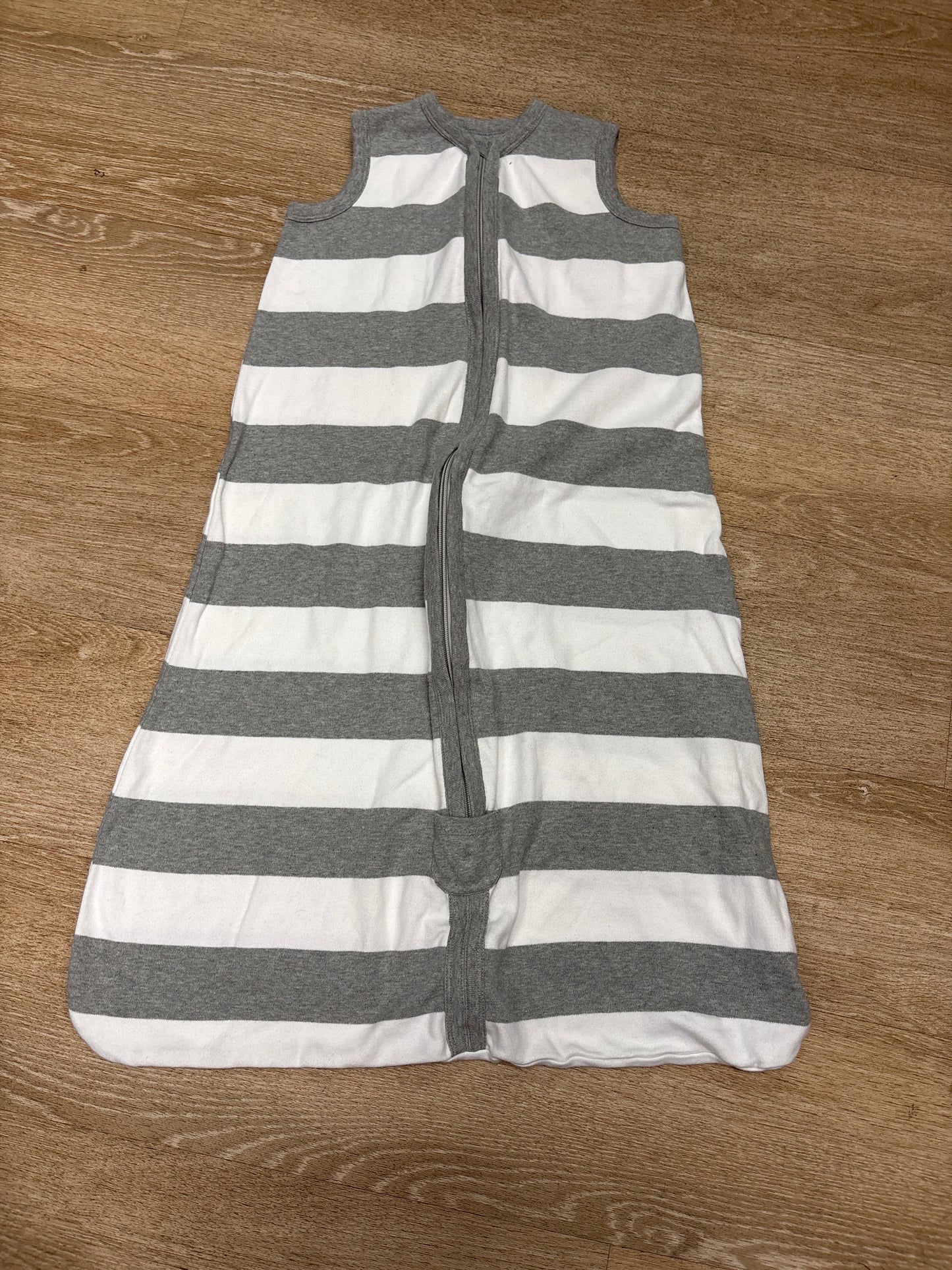 12-18m Burts Bees Grey/White Striped Sleepsack