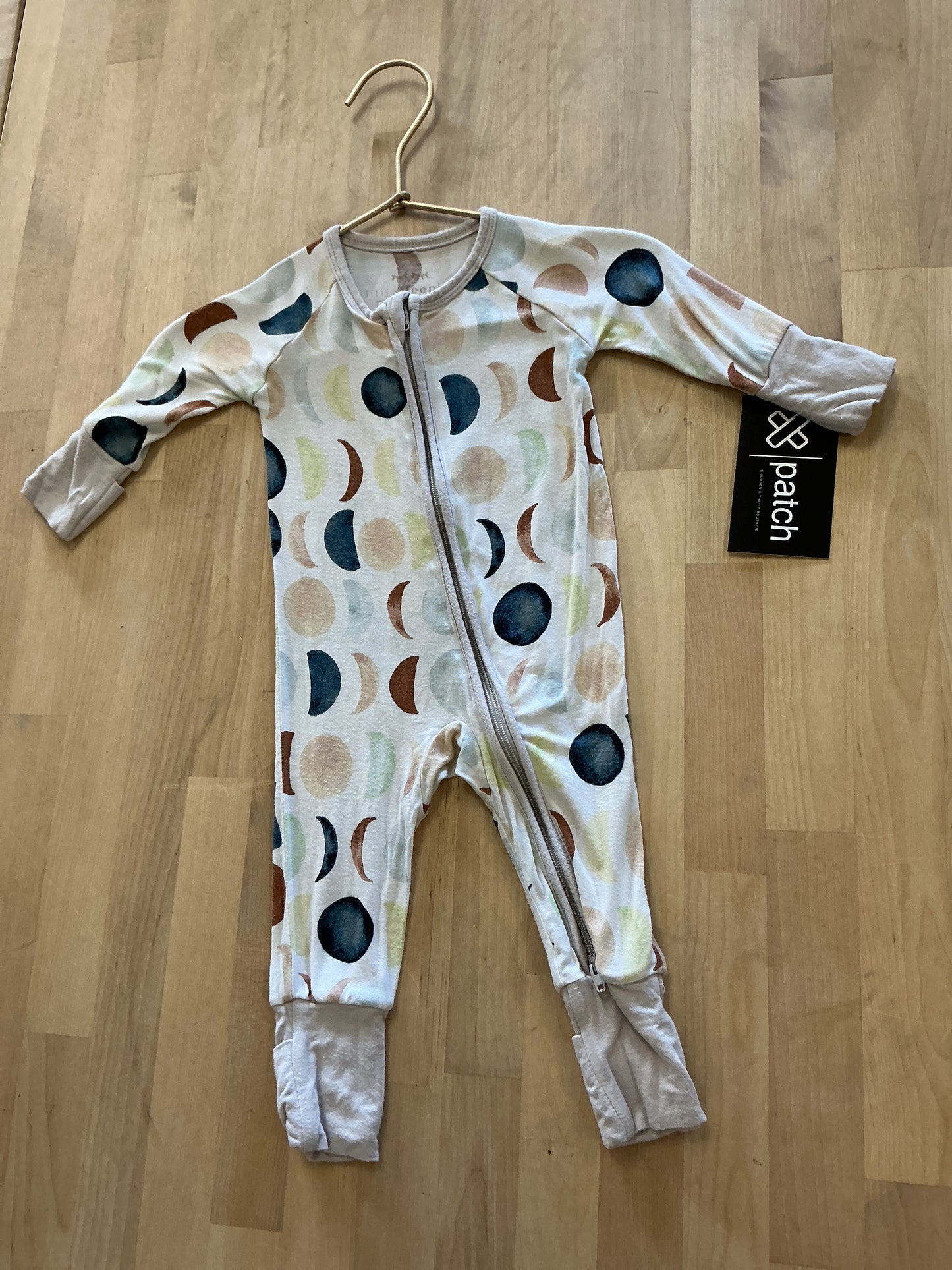 Newborn Little Sleepies Pajama Romper - Moon Phases