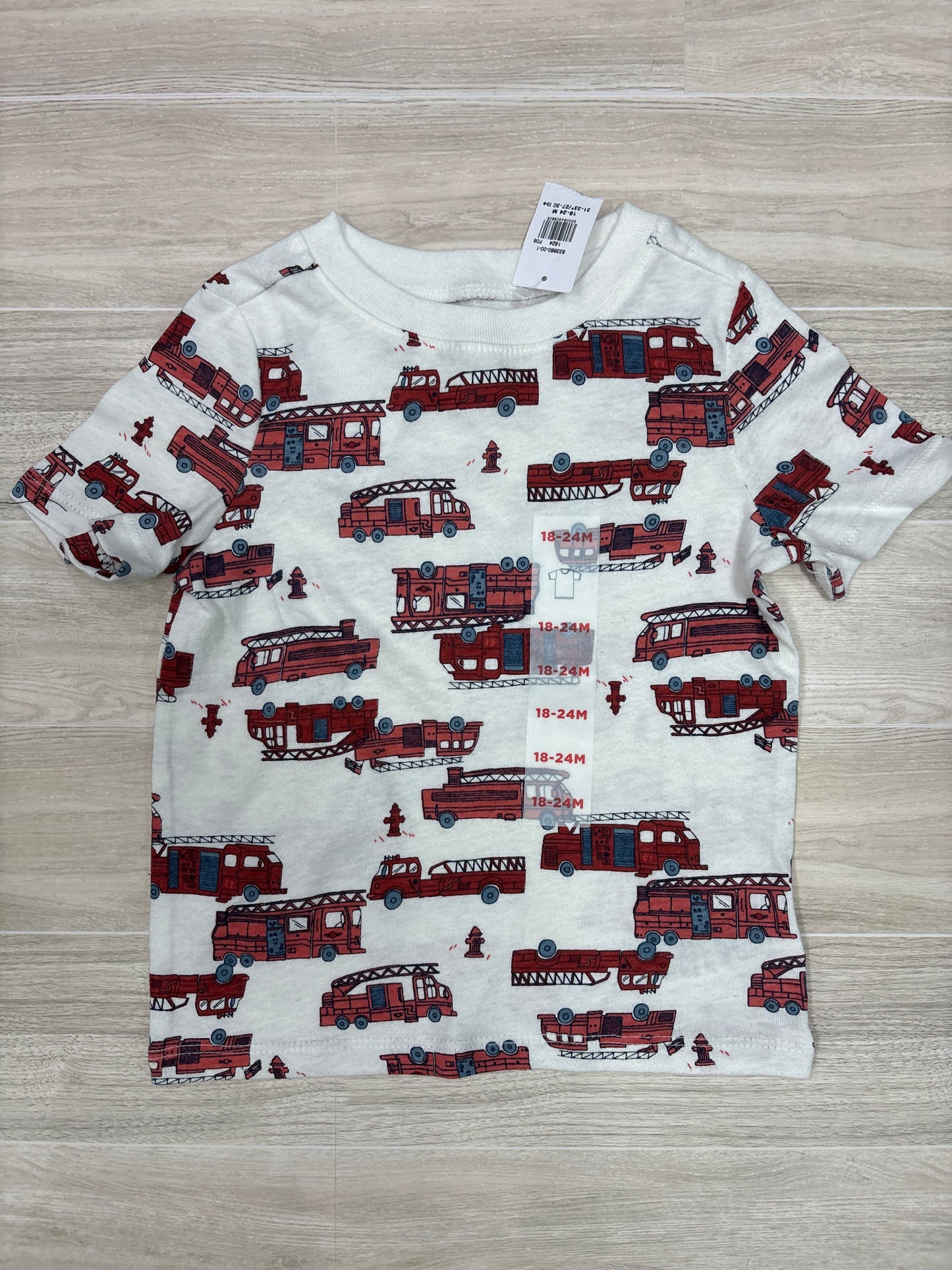 NWT 18-24m Firetrucks Graphic Tee