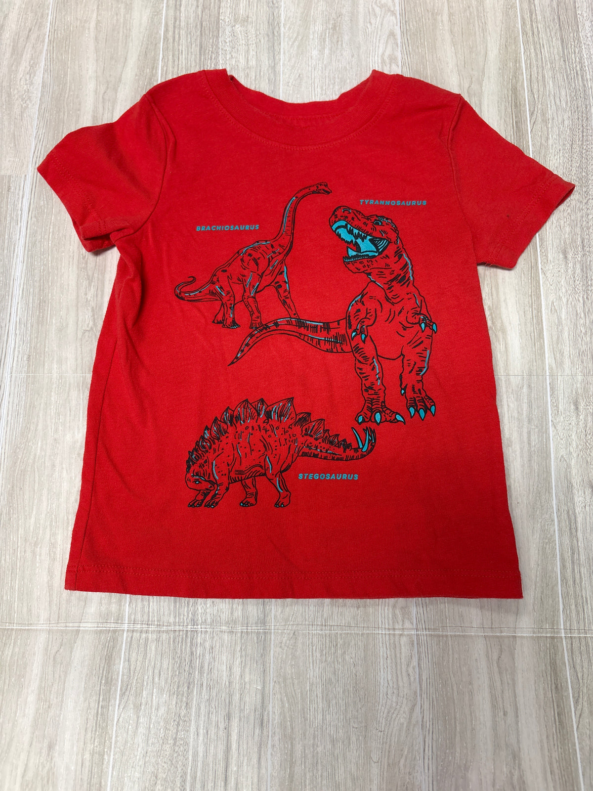 2T Red Dino Graphic Tee