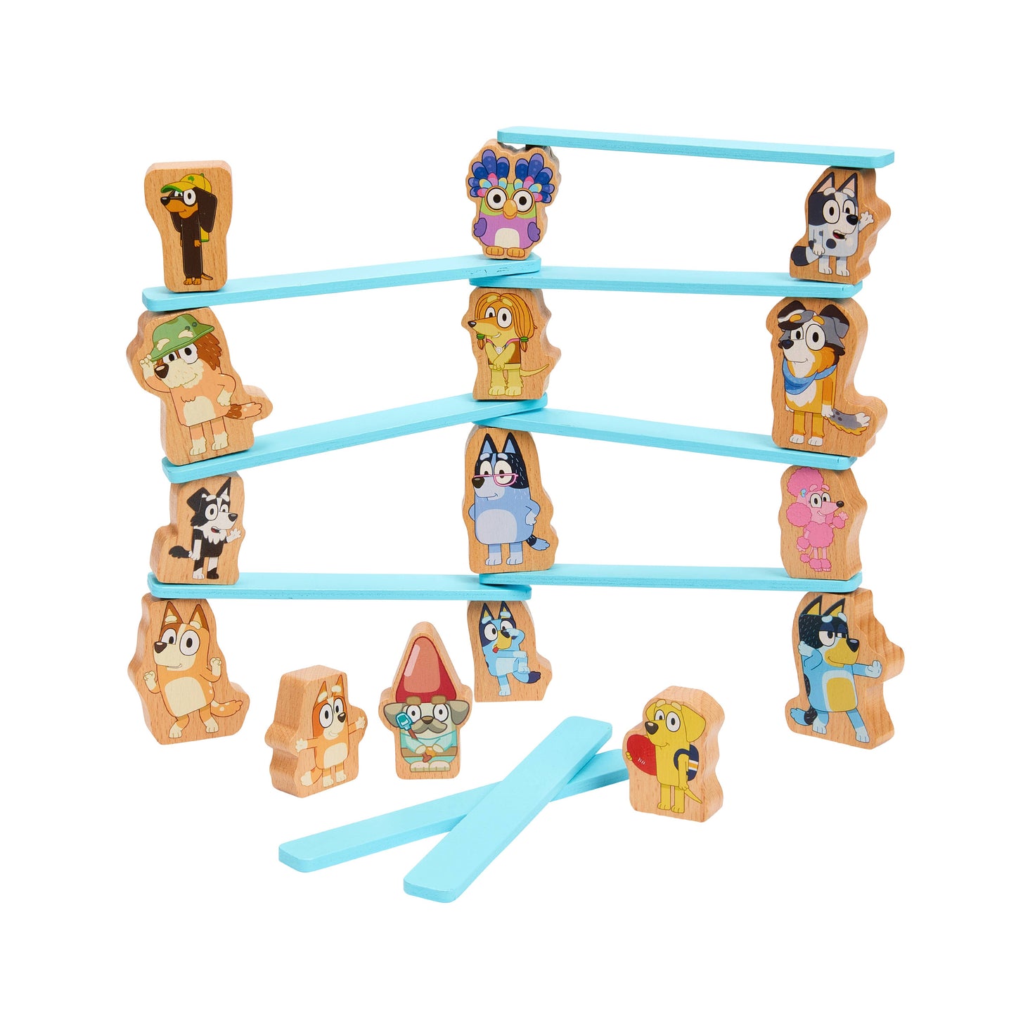 Moose Toys Bluey Wooden Stacking Game