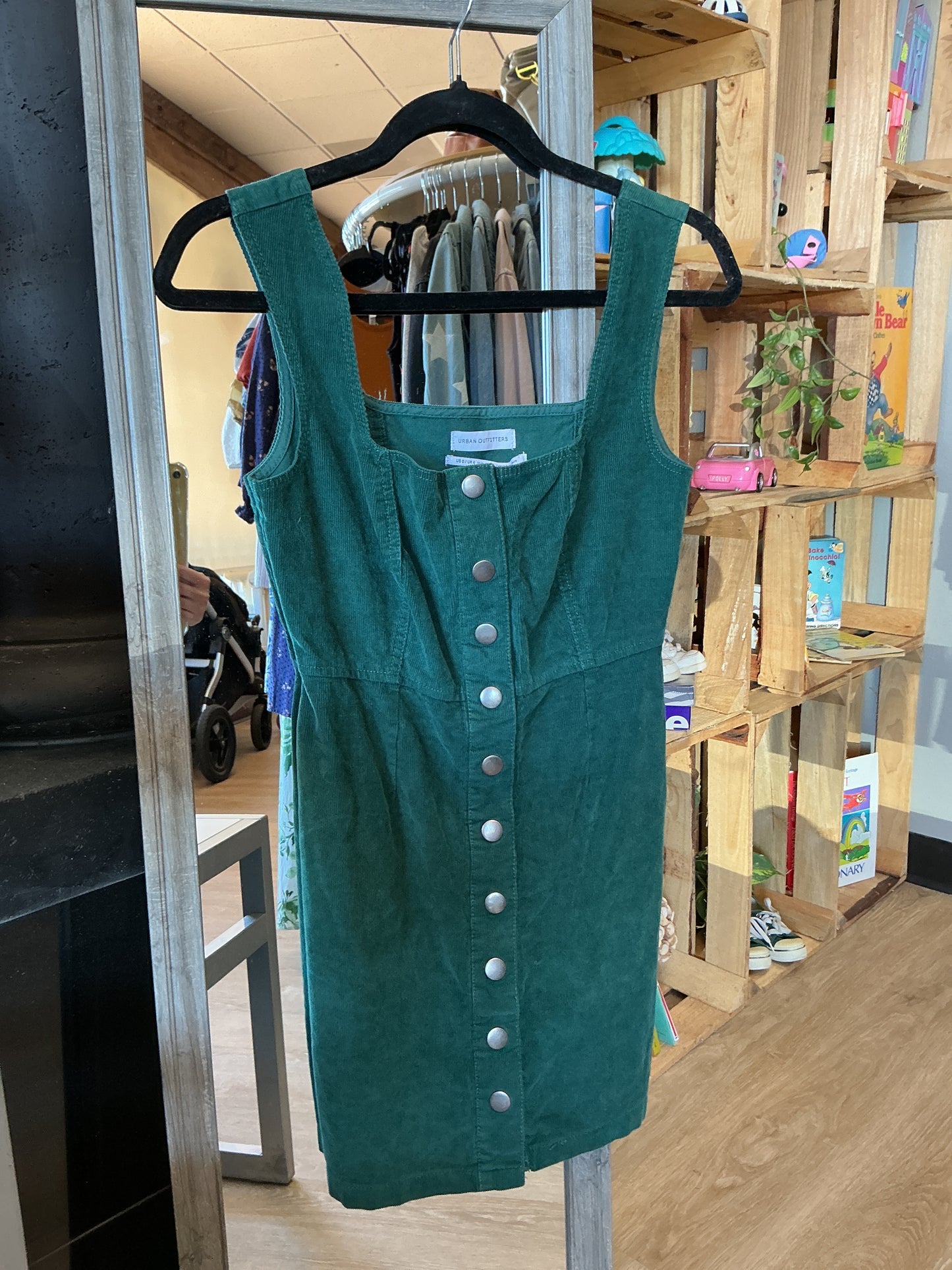 Womens Small Urban Outfitters Corduroy Button Dress