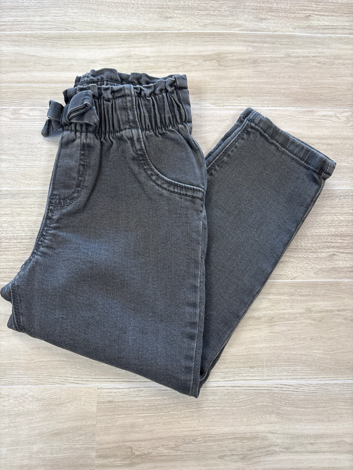 NWT 4T Black Paper Bag Waist Denim