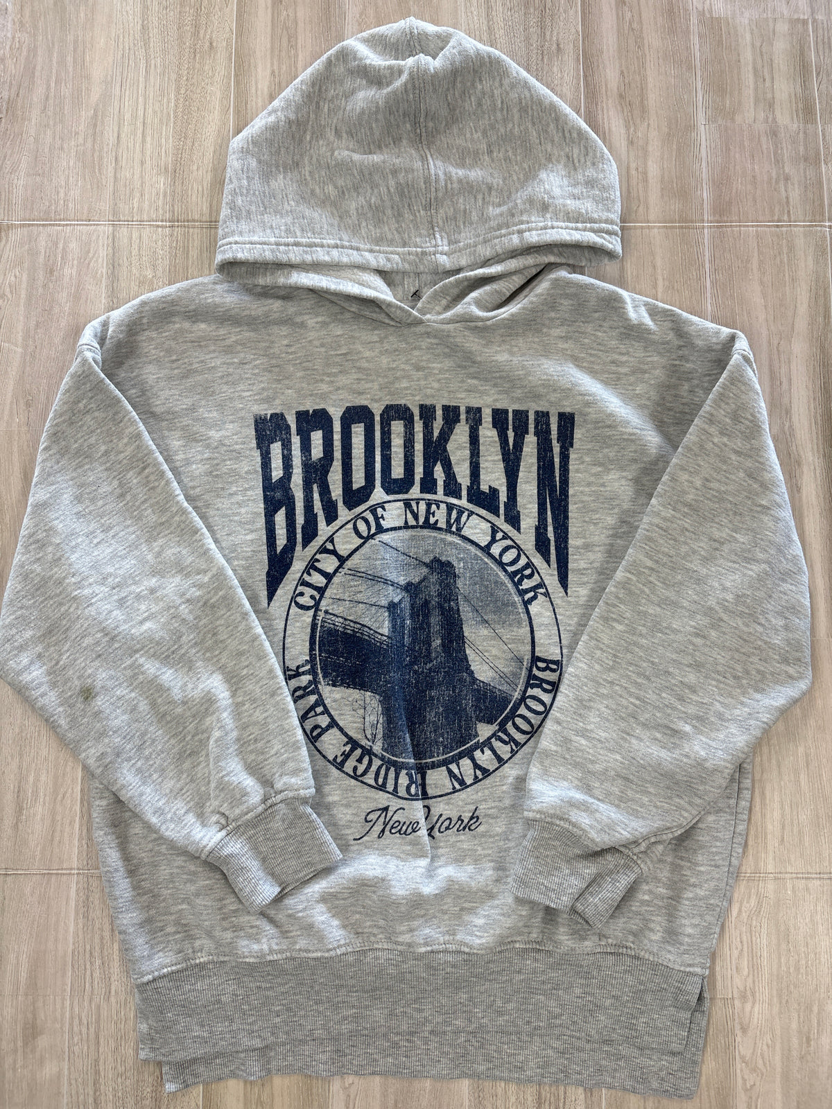 10/12 Light Grey Brooklyn Graphic Sweater - Blemish