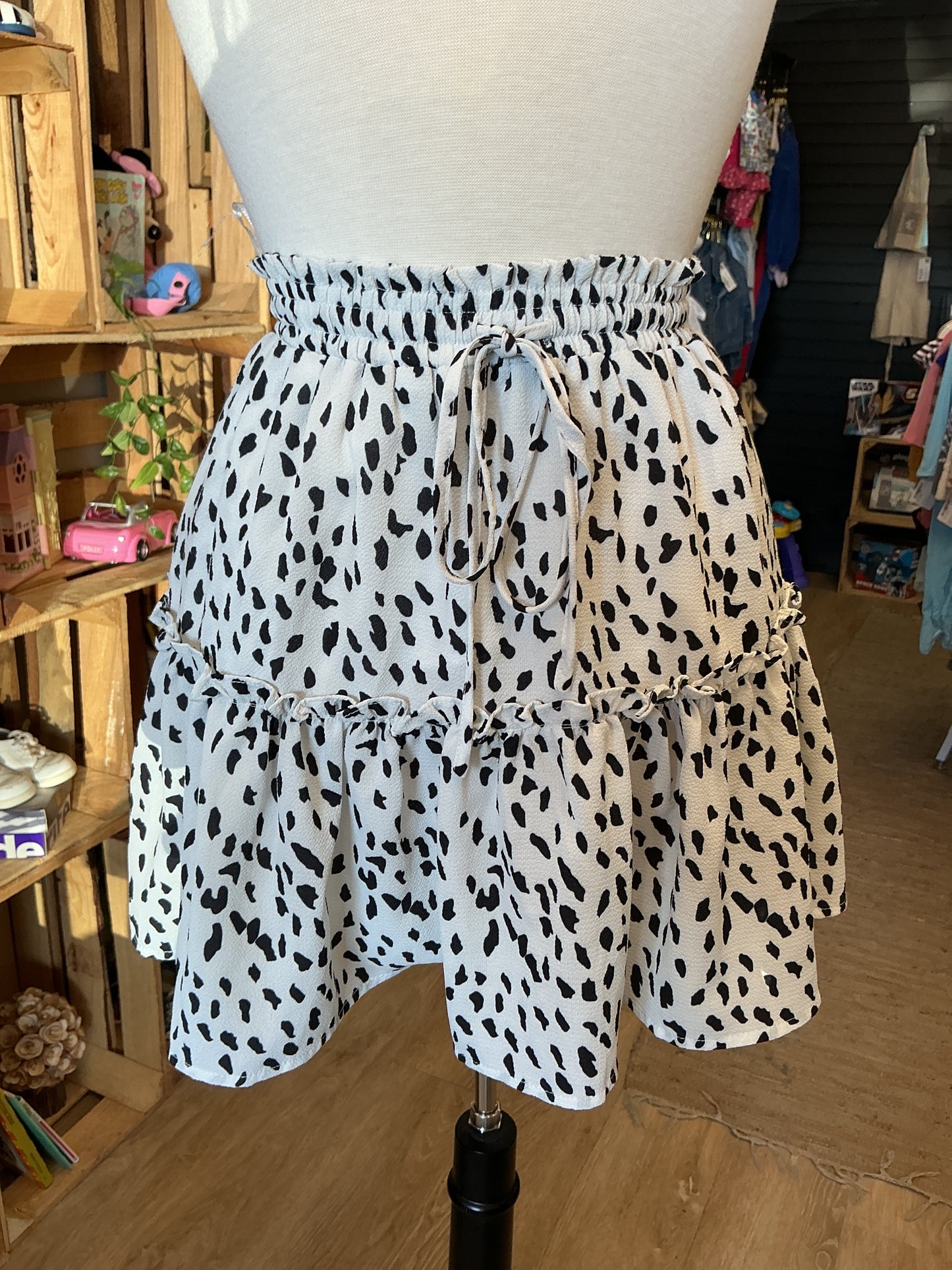 Womens Small Princess Polly Dotted Skirt