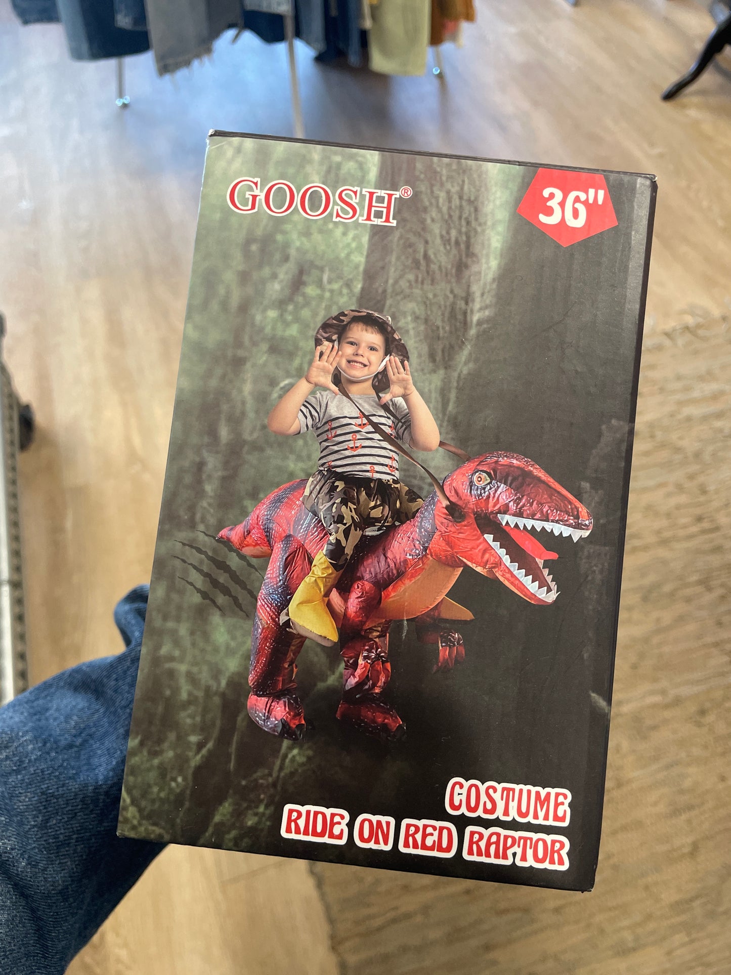Kids Ride on Red Raptor Costume
