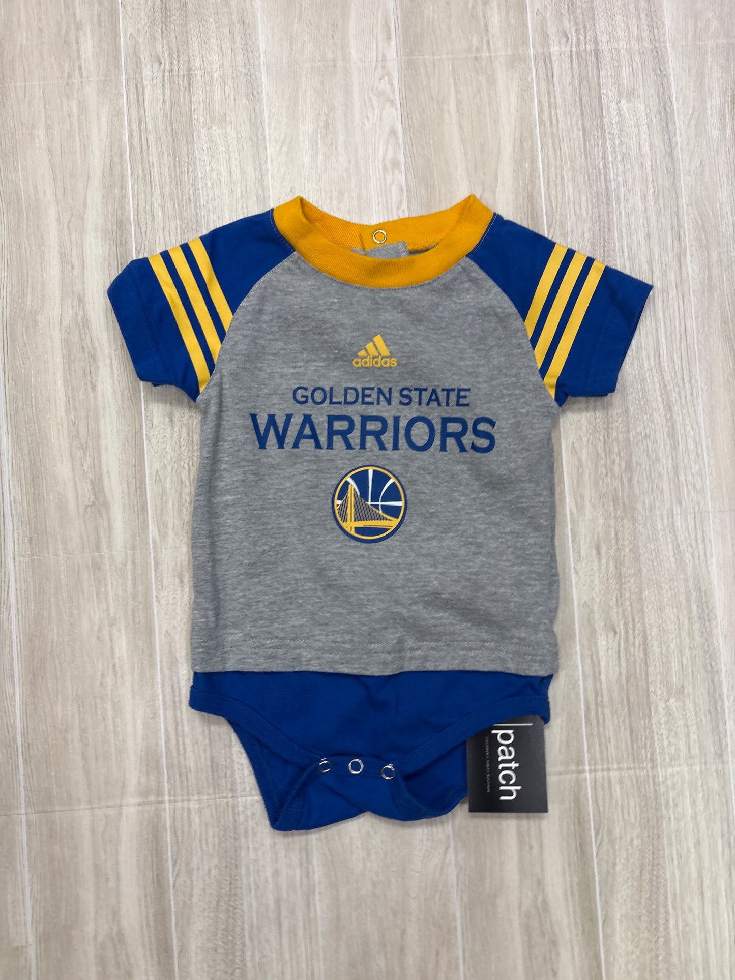 12m Golden State Warriors Adidas Onesie Shirt