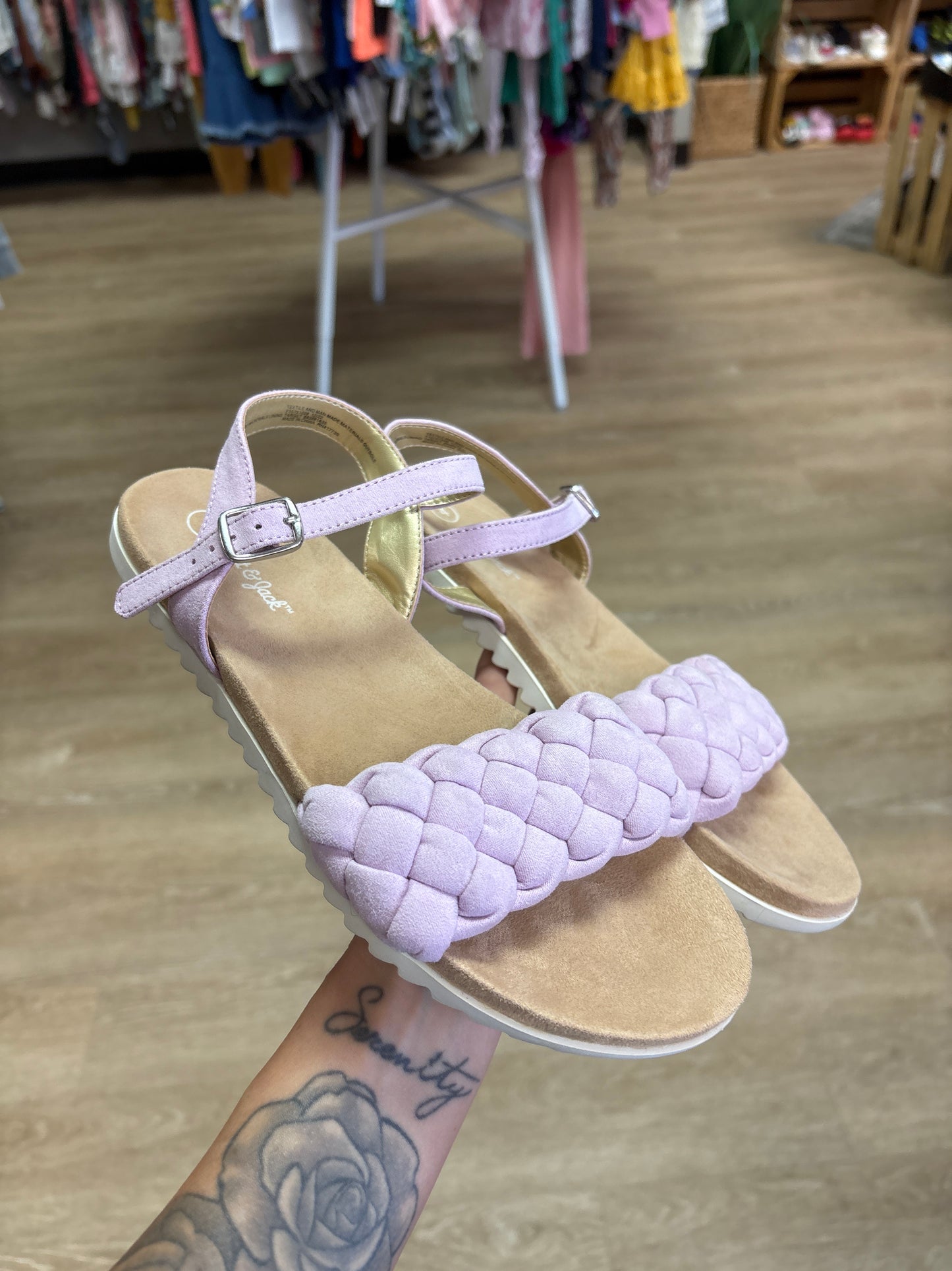 4Y Lavender Braided Sandal