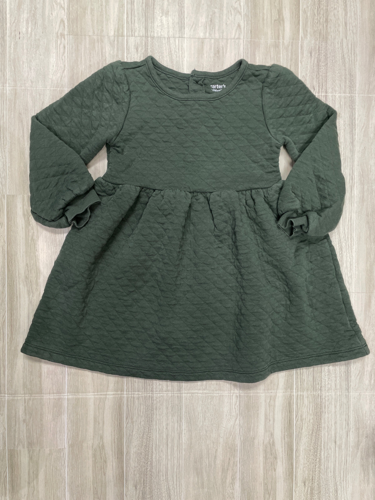 4T Dark Green Long Sleeve Sweater Dress