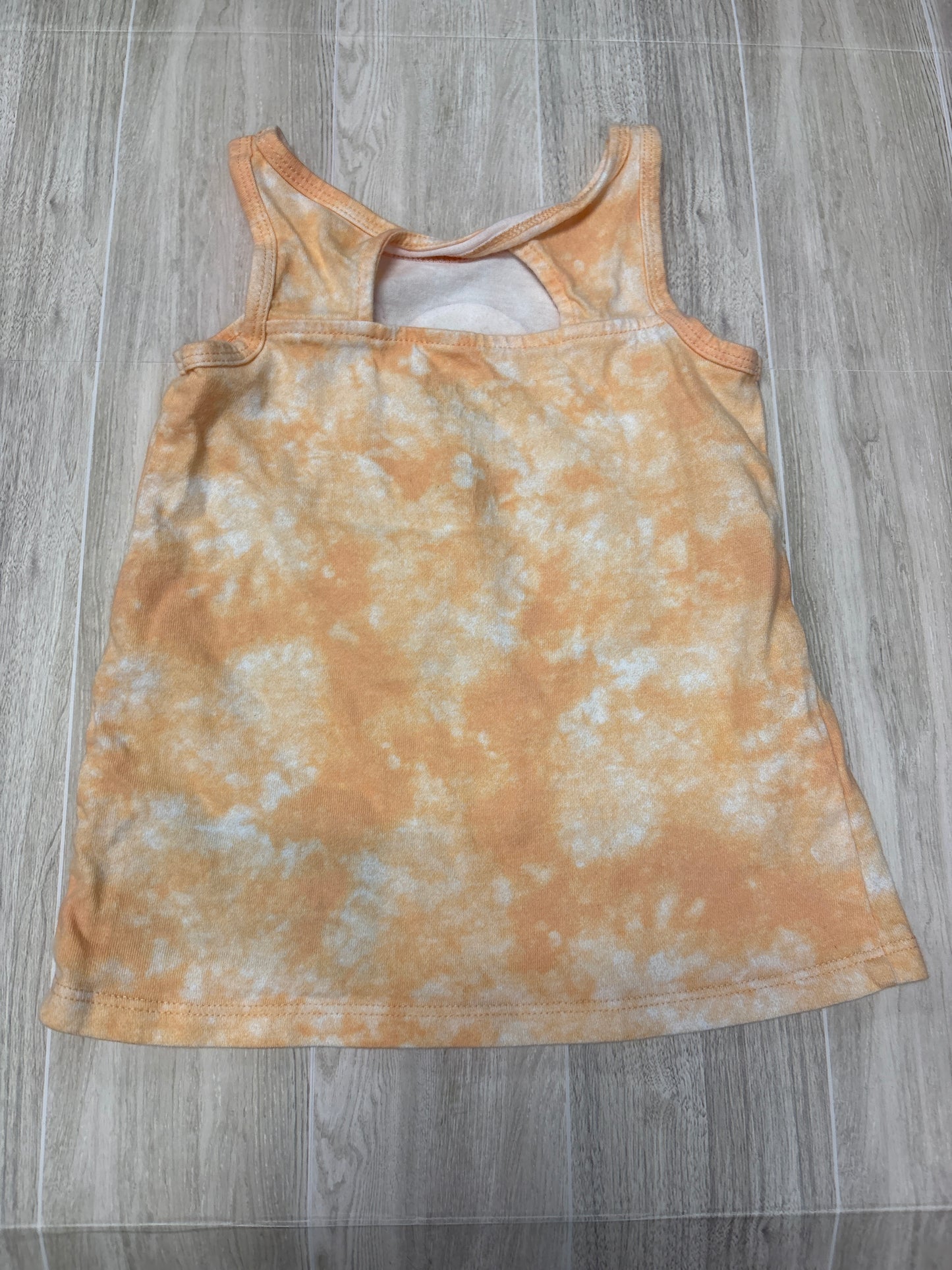 3T Orange Tank with Desert Sunset Flower Graphic