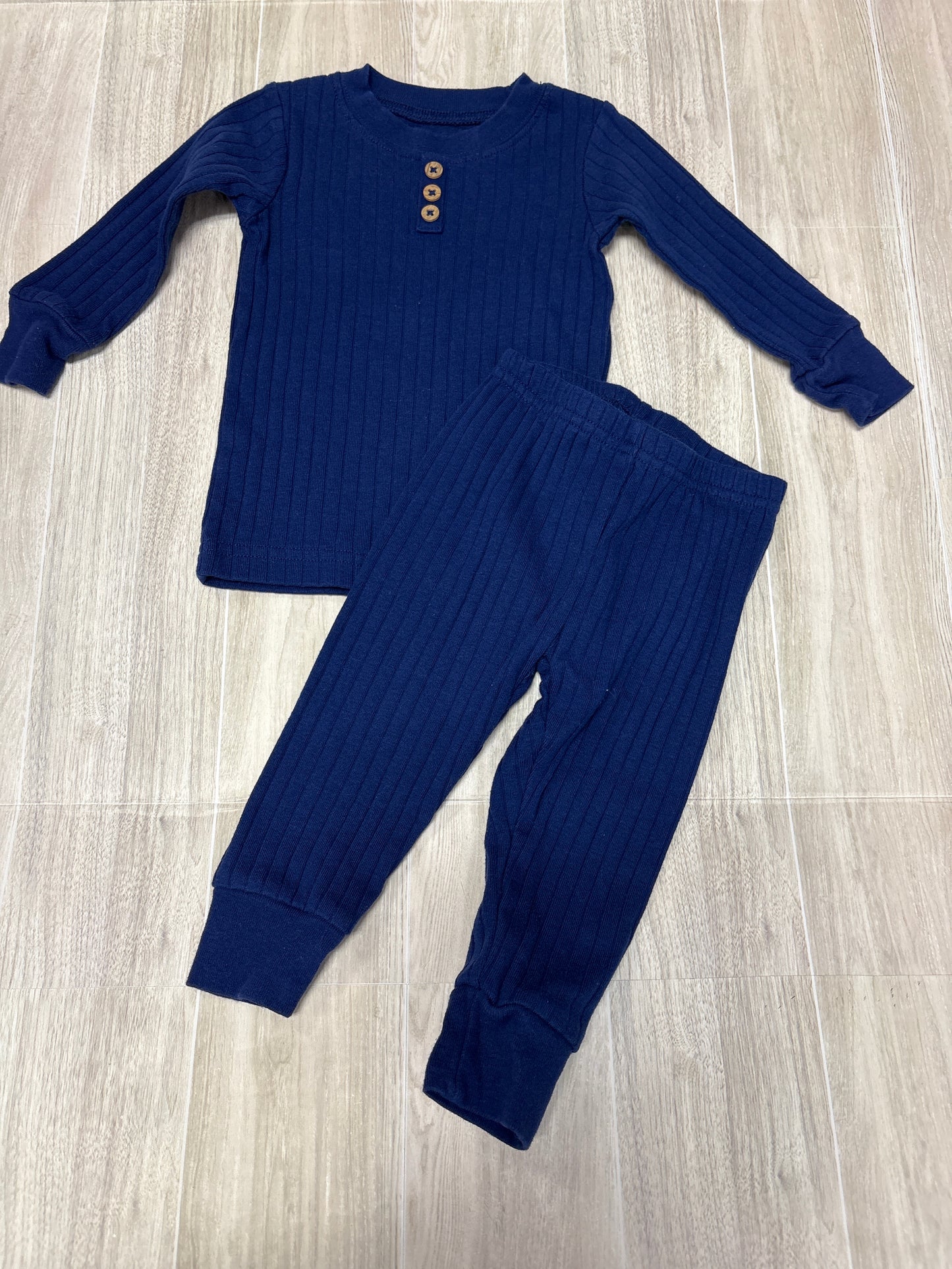 9m Navy Ribbed 2 Piece Set