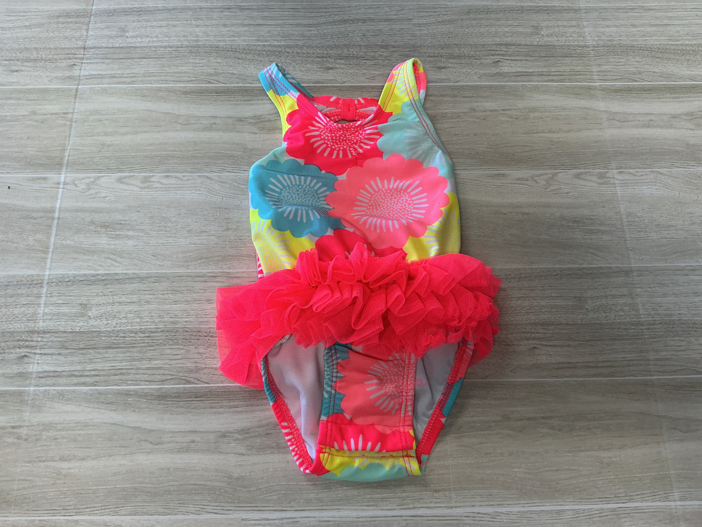 6-9m Neon Floral Swim with Tutu