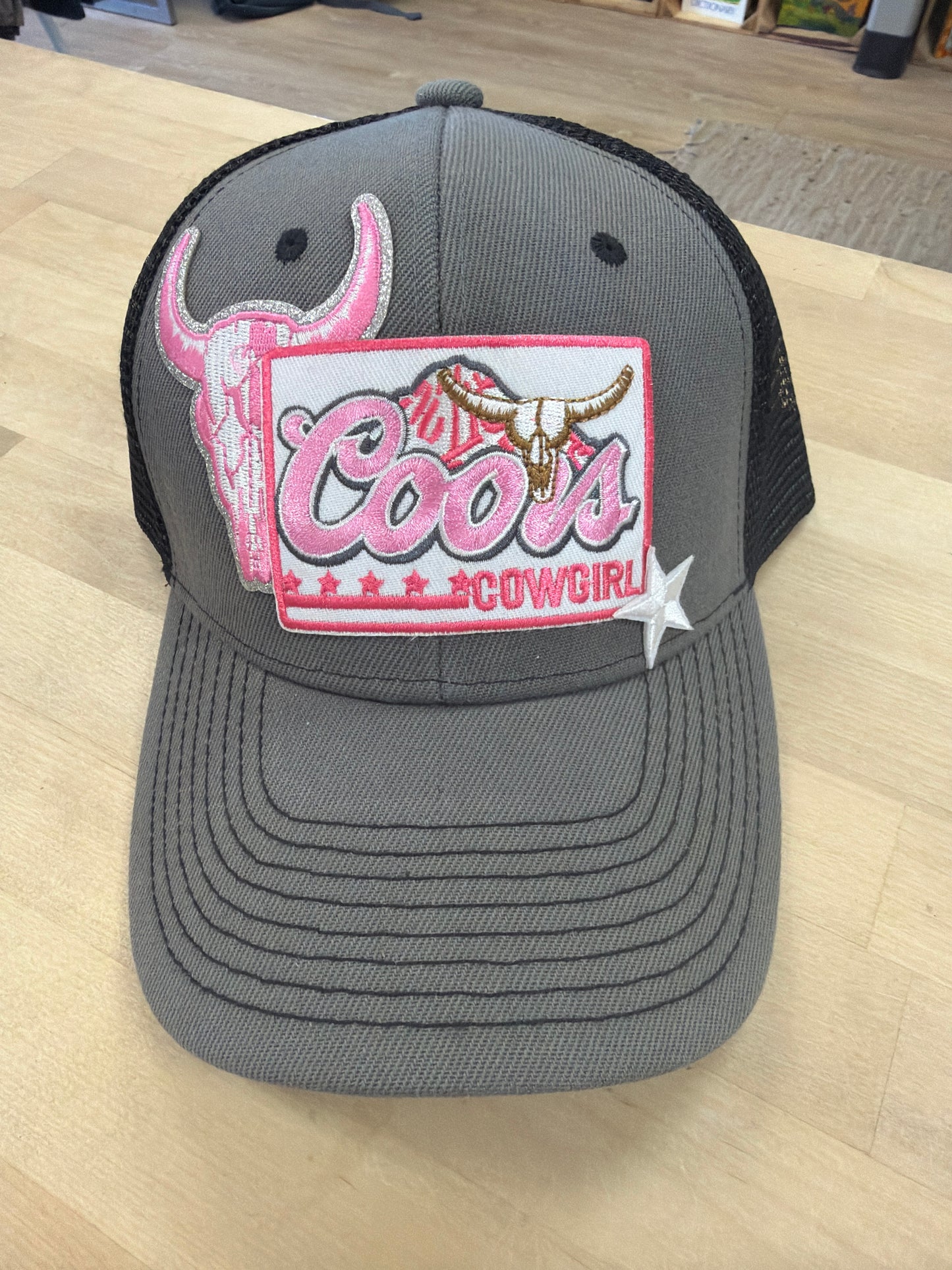 Trucker Hat - Coors Cowgirl - Grey/Black