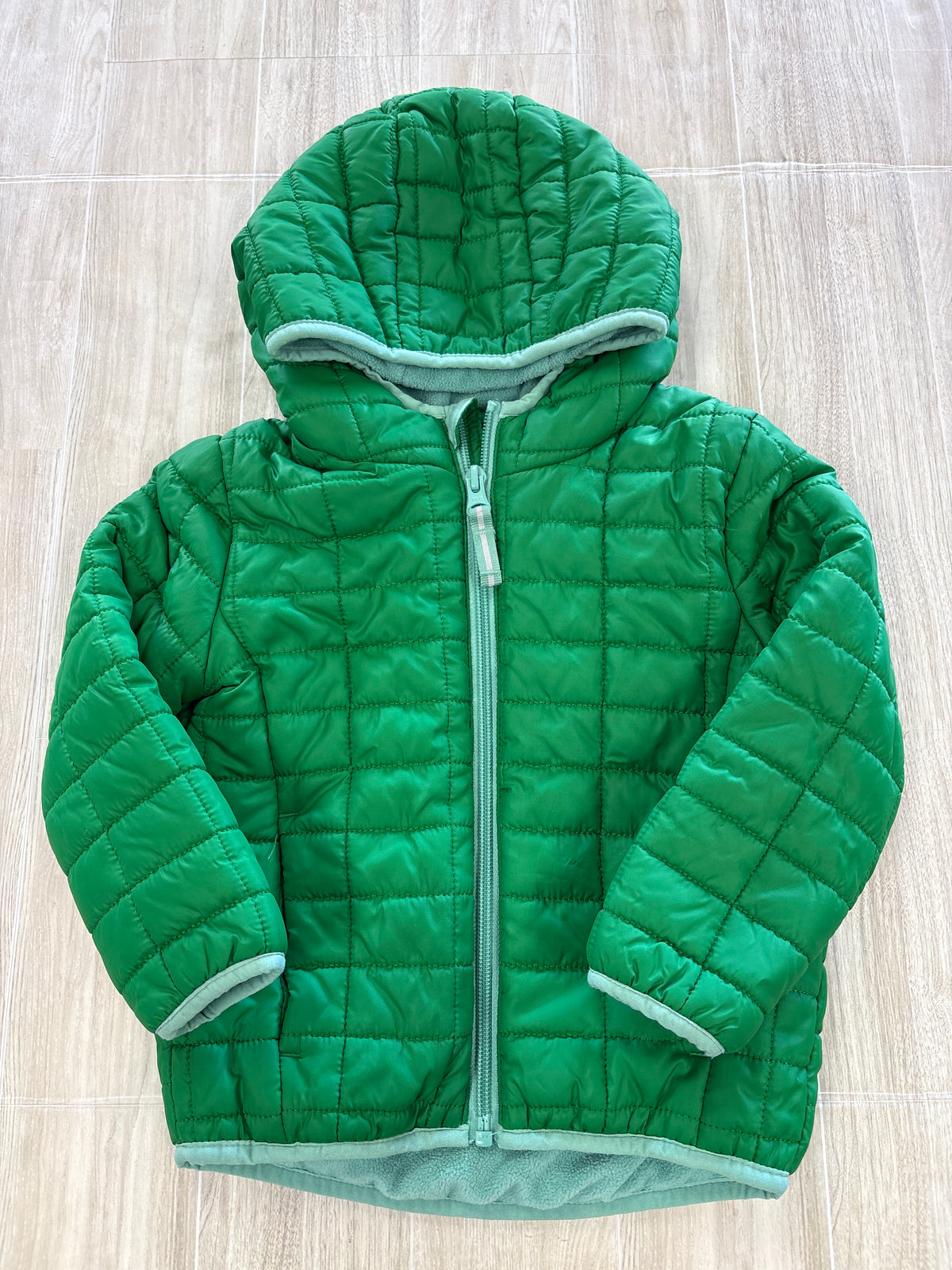 2T Green Lined Puffer Jacket