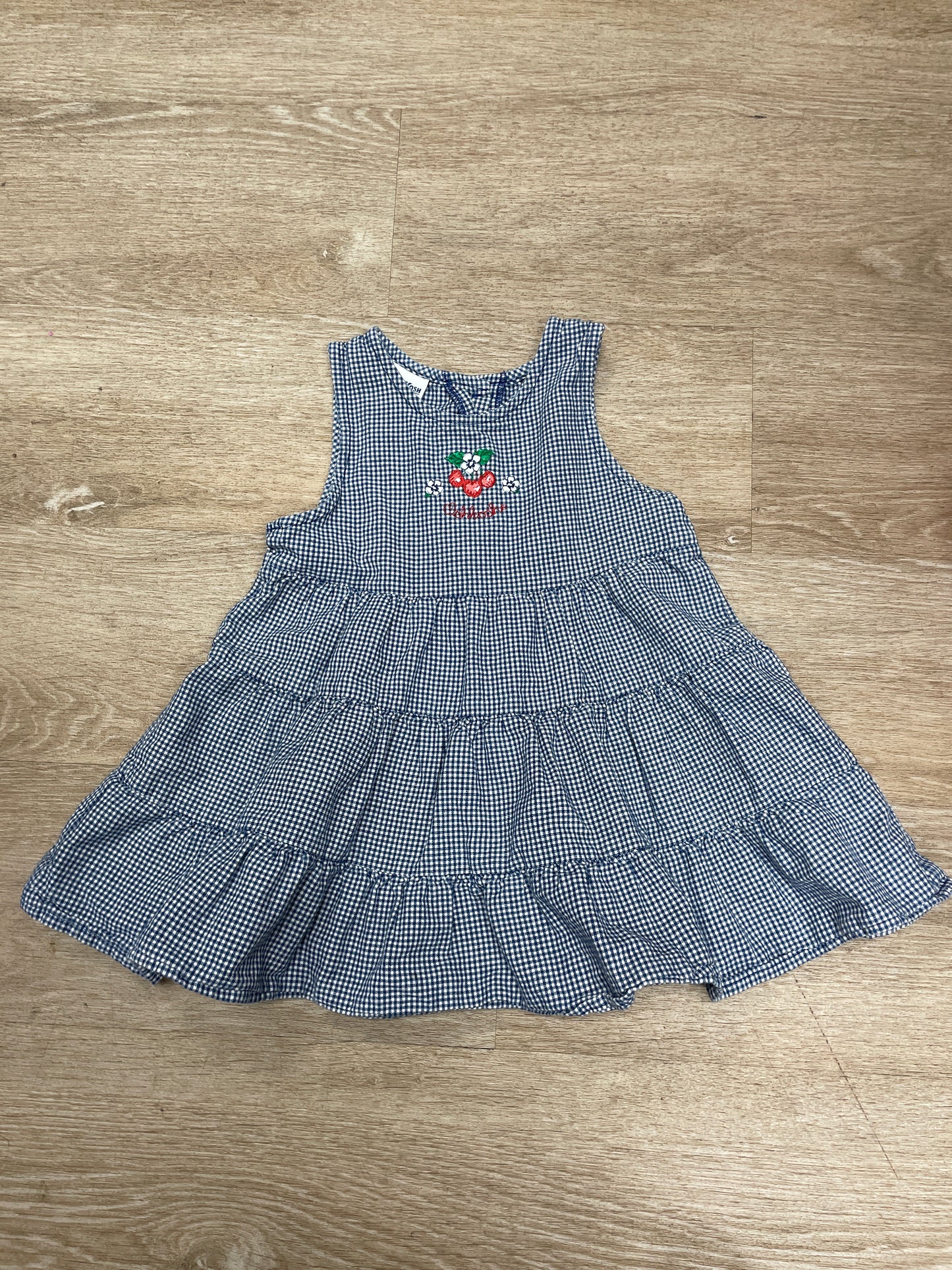 4T OshKosh Checkered Cherry Tank Dress
